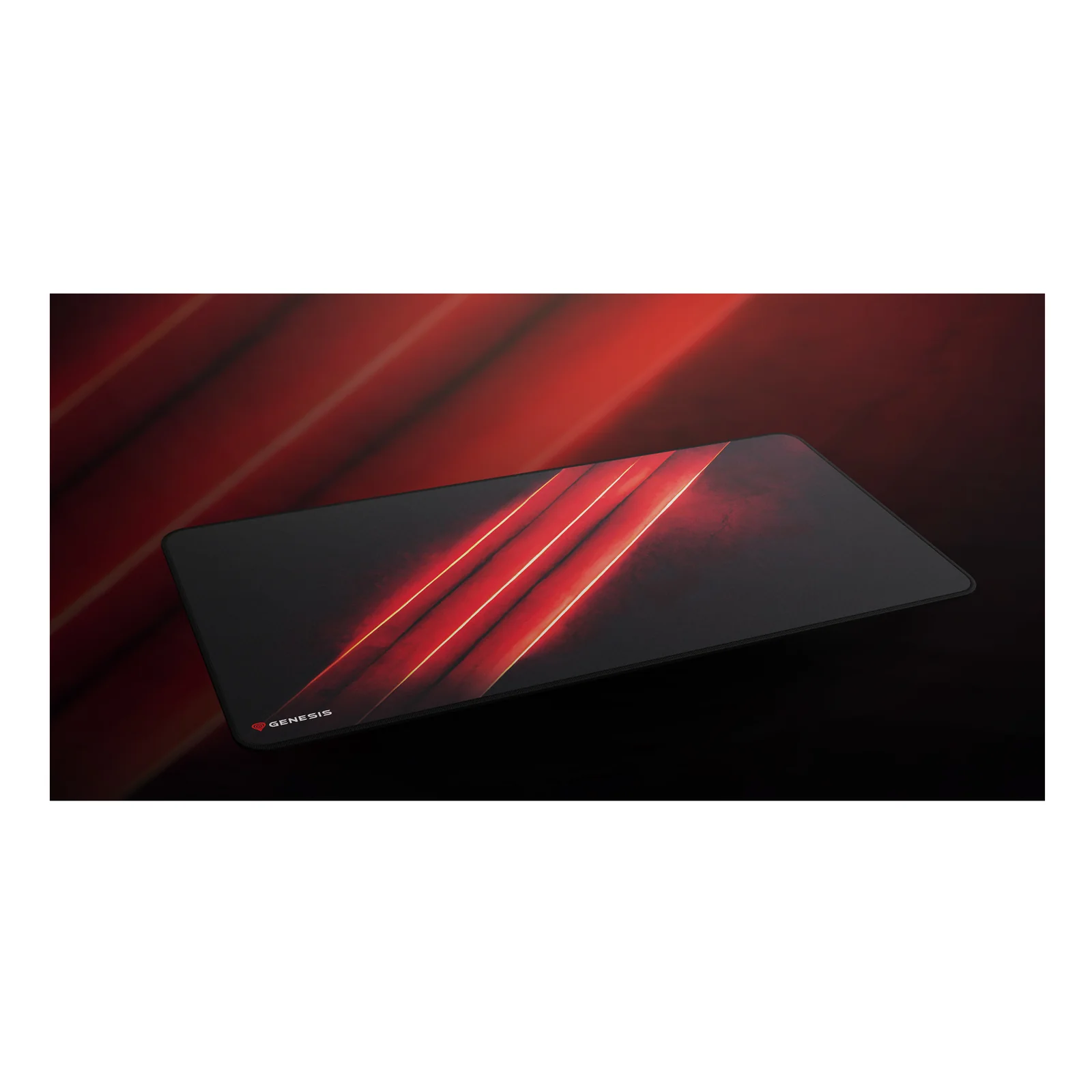 GENESIS Carbon 500 Maxi Flash G2 Tapis de souris de jeu Noir, Rouge