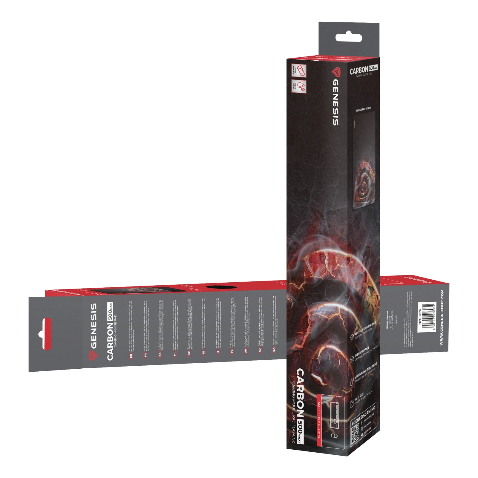 GENESIS Carbon 500 Maxi Lava G2 Tapis de souris de jeu Multicolore
