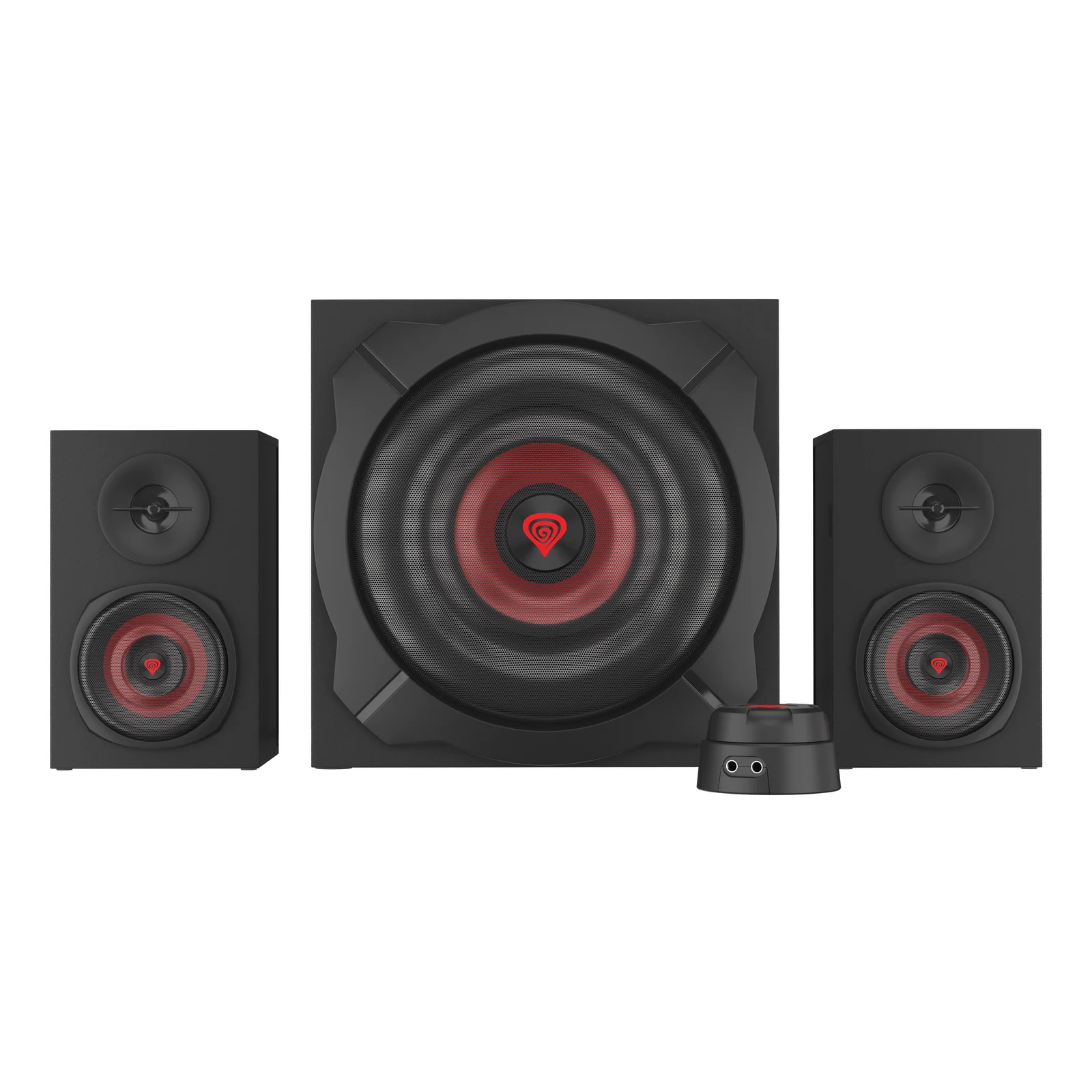 GENESIS Helium 610BT set d'enceintes 60 W PC/ordinateur portable Noir, Rouge 2.1 canaux 2-voies 30 W Bluetooth