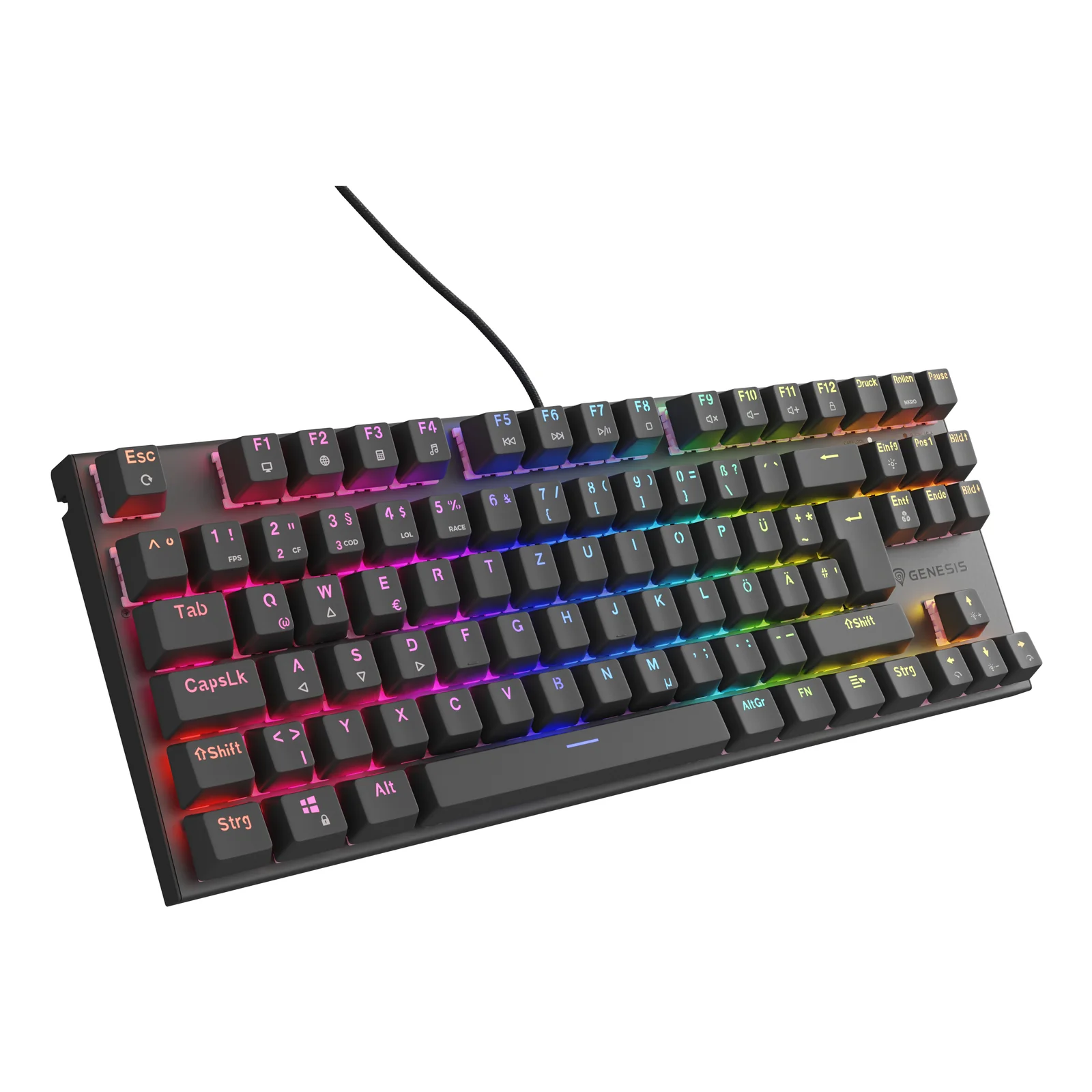 NKG-1886 clavier Gaming USB QWERTZ Allemand Noir