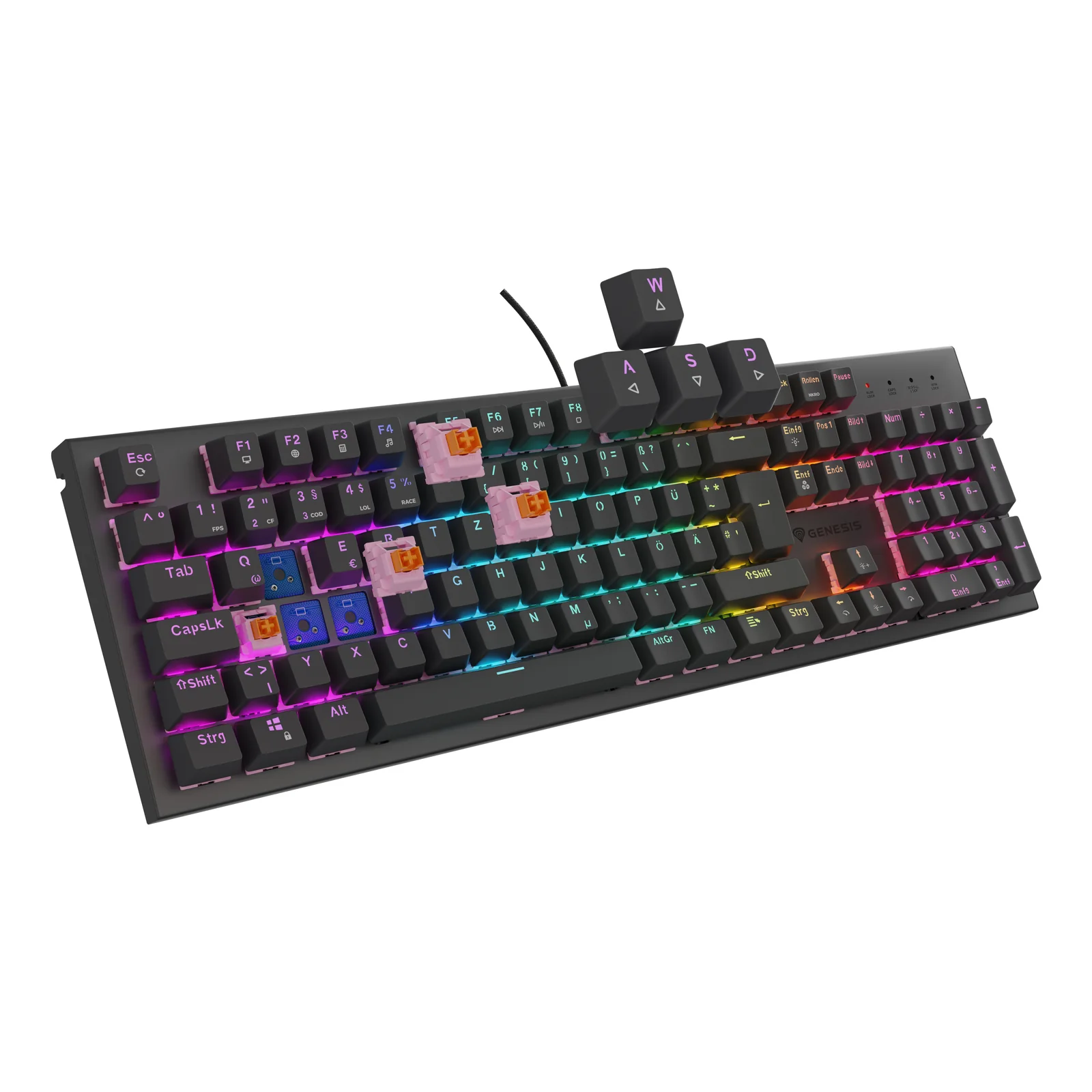 GENESIS NKG-2179 clavier Gaming USB QWERTZ Allemand Noir