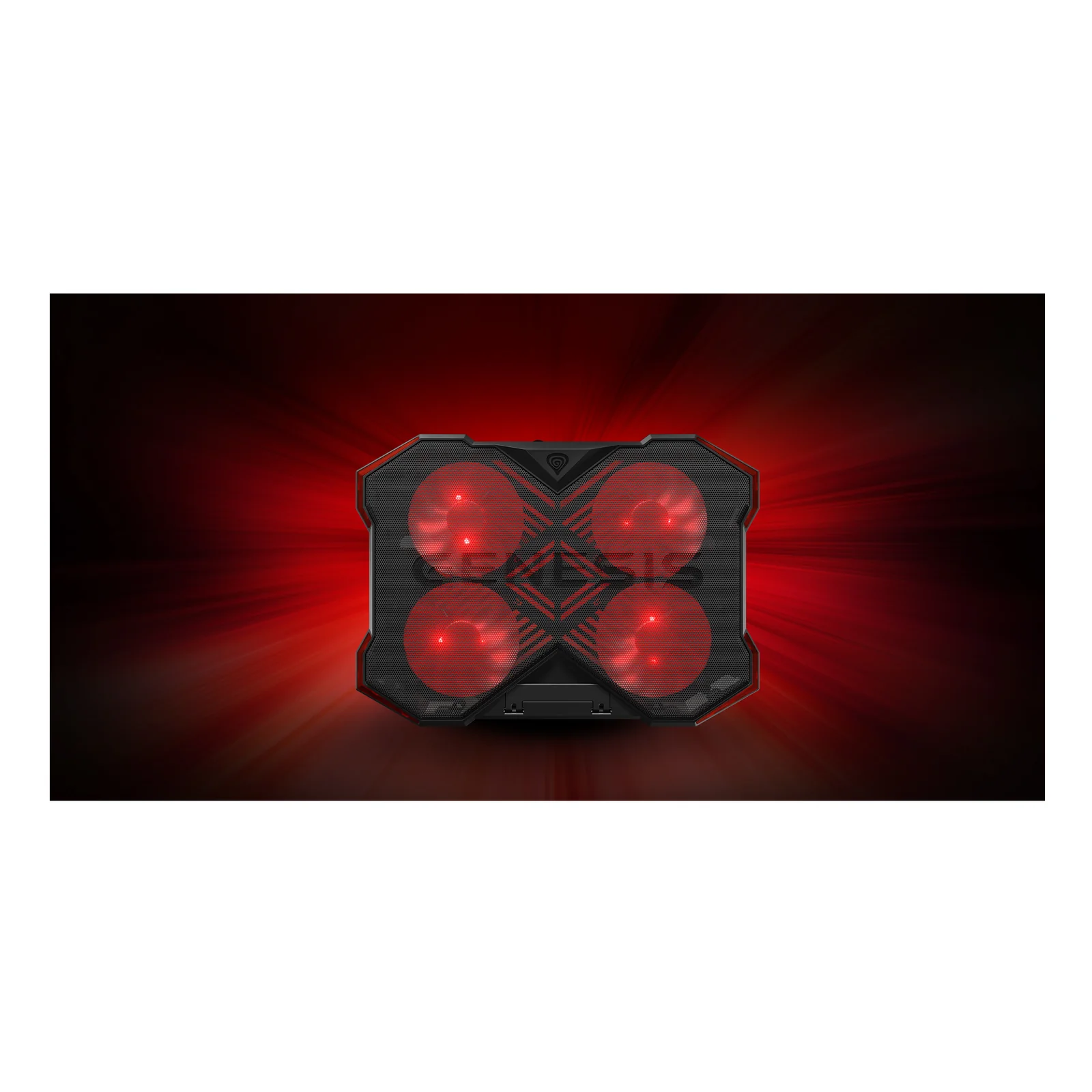 GENESIS Oxid 260 système de refroidissement pour ordinateurs portables 43,9 cm (17.3") 1010 tr/min Noir, Rouge