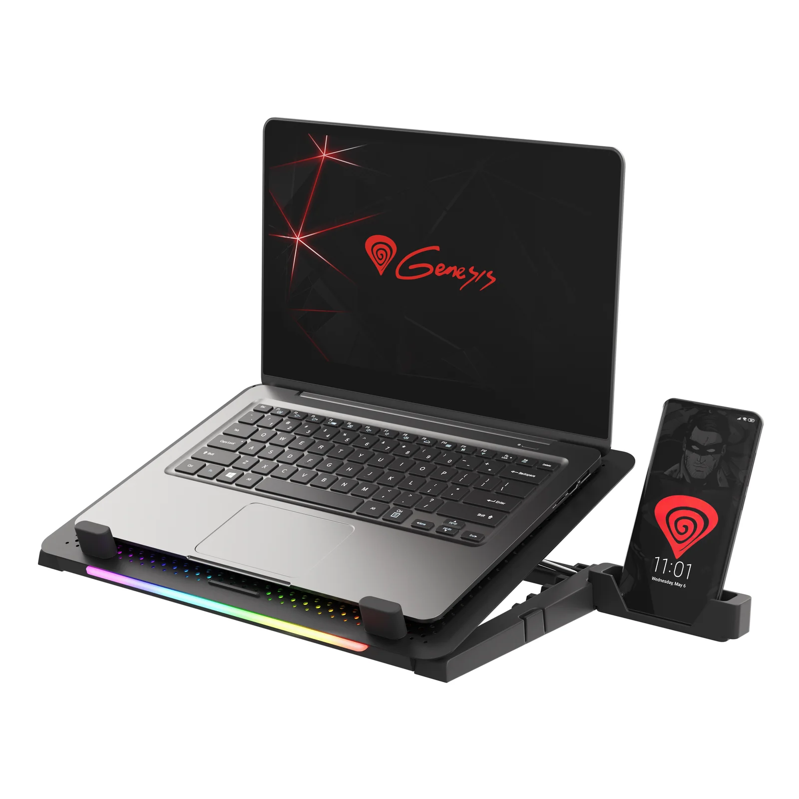 GENESIS Oxid 450 système de refroidissement pour ordinateurs portables 39,6 cm (15.6") 2400 tr/min Noir
