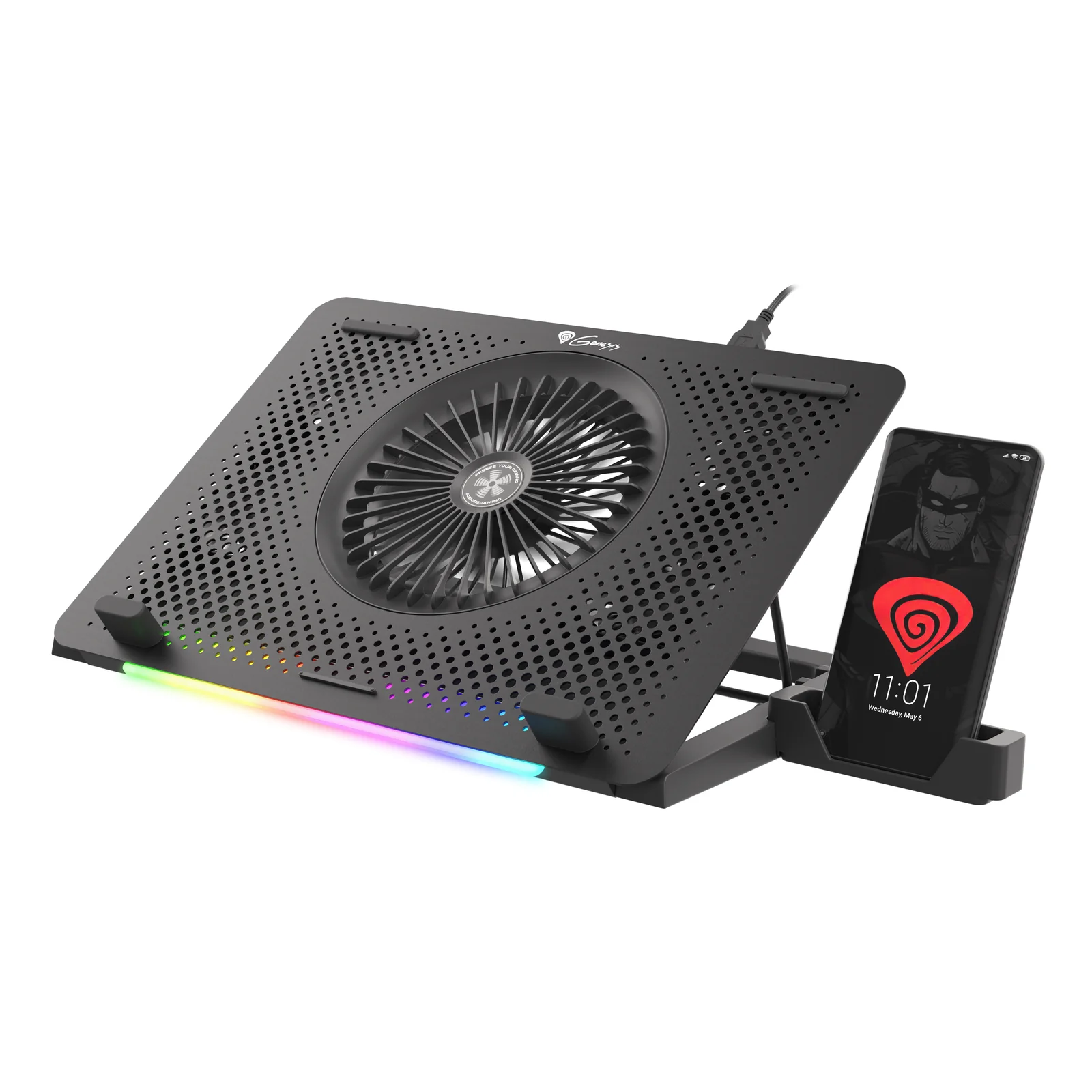 GENESIS Oxid 450 système de refroidissement pour ordinateurs portables 39,6 cm (15.6") 2400 tr/min Noir