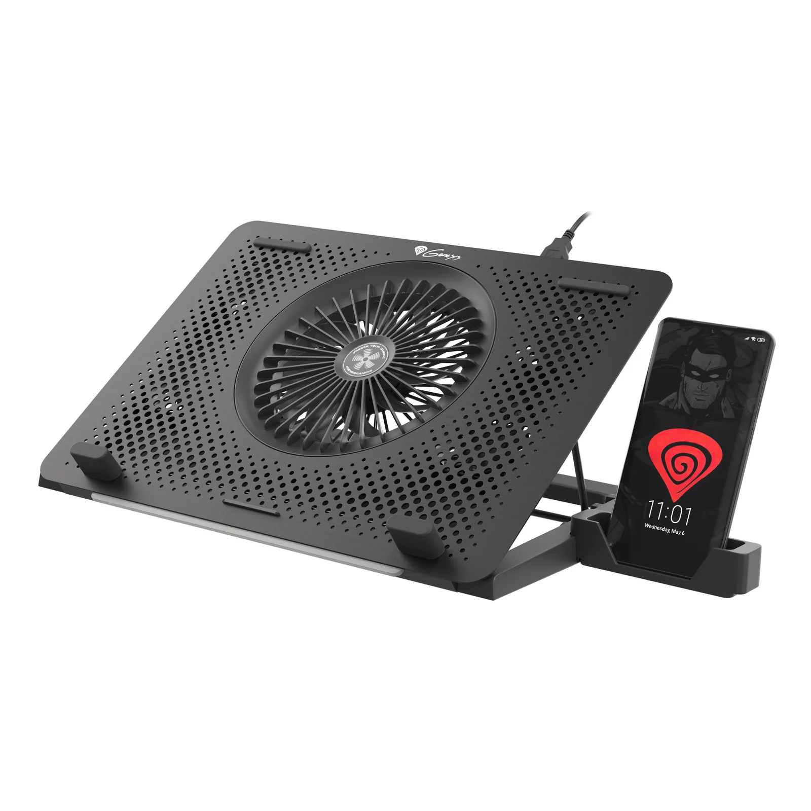 GENESIS Oxid 450 système de refroidissement pour ordinateurs portables 39,6 cm (15.6") 2400 tr/min Noir
