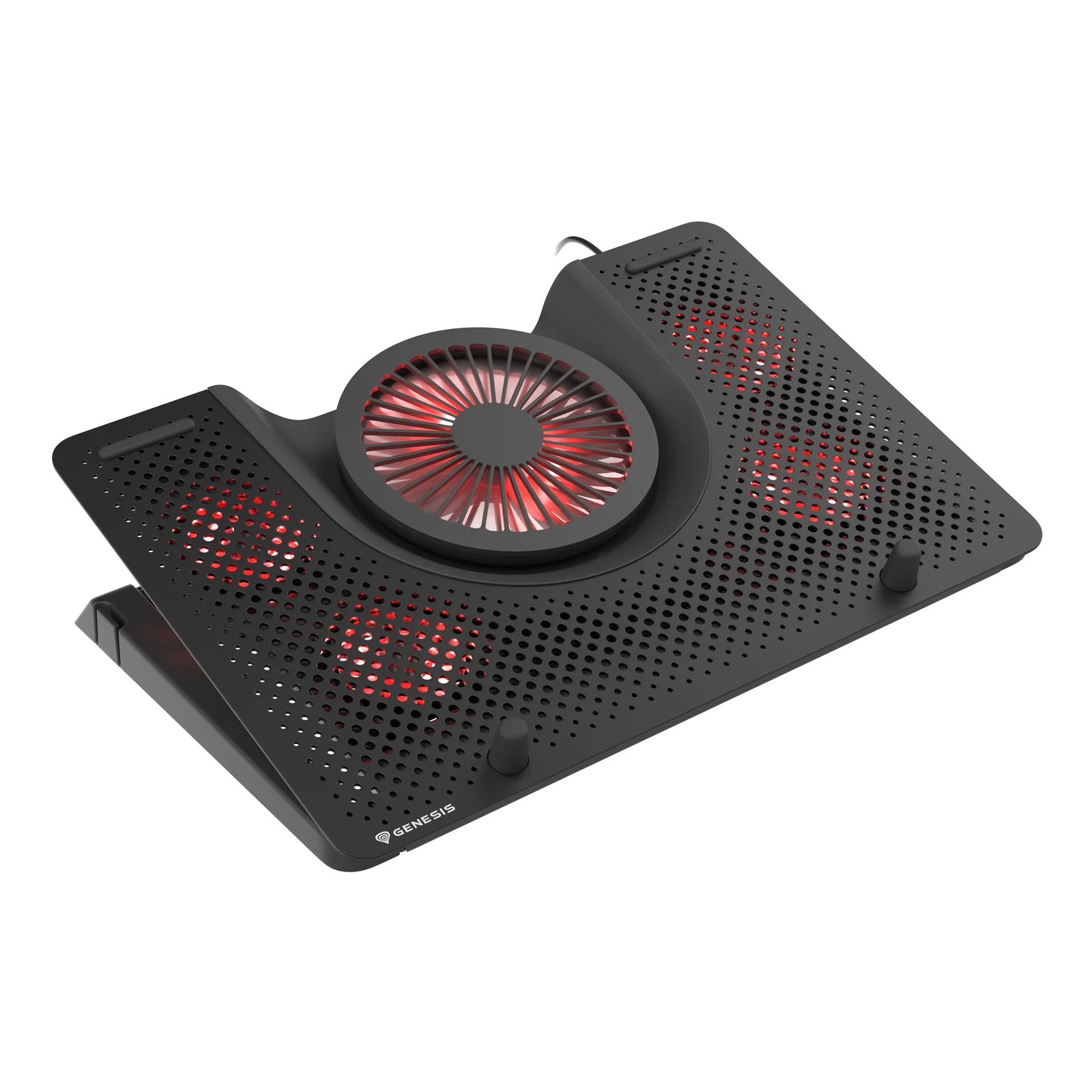 GENESIS Oxid 550 système de refroidissement pour ordinateurs portables 43,9 cm (17.3") 2800 tr/min Noir