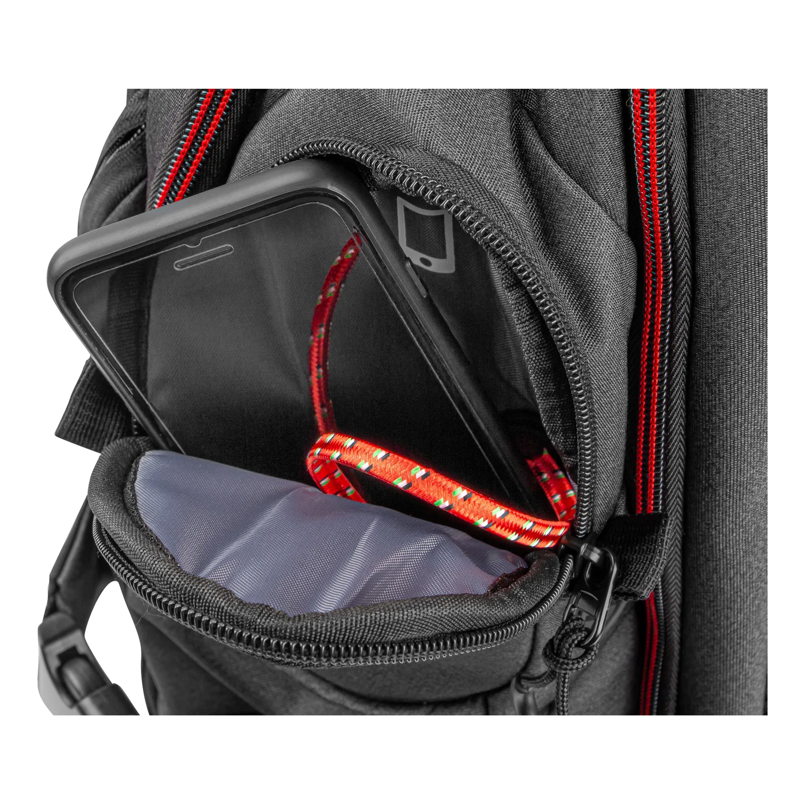 GENESIS Pallad 550 43,9 cm (17.3") Sac à dos Noir, Rouge