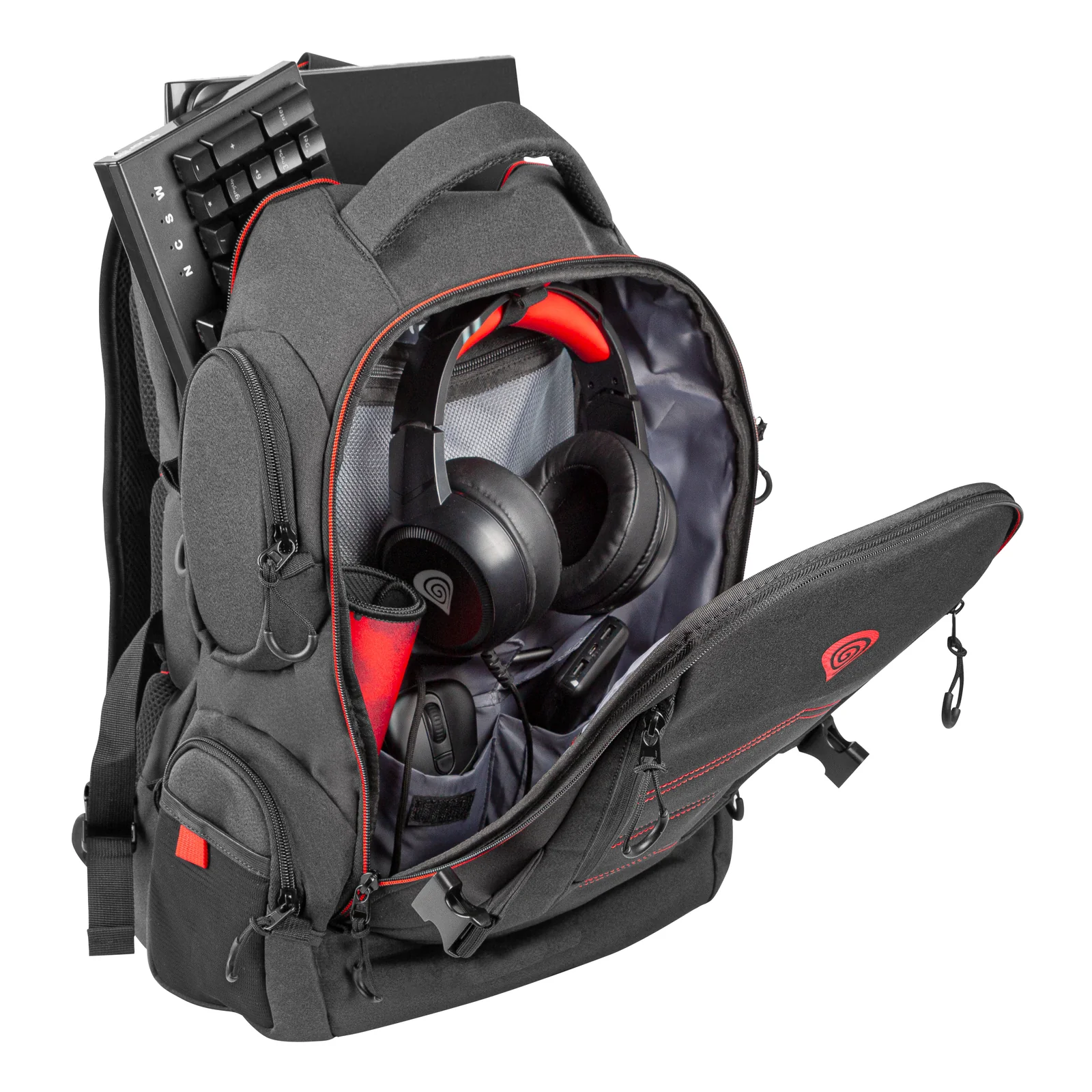 GENESIS Pallad 550 43,9 cm (17.3") Sac à dos Noir, Rouge