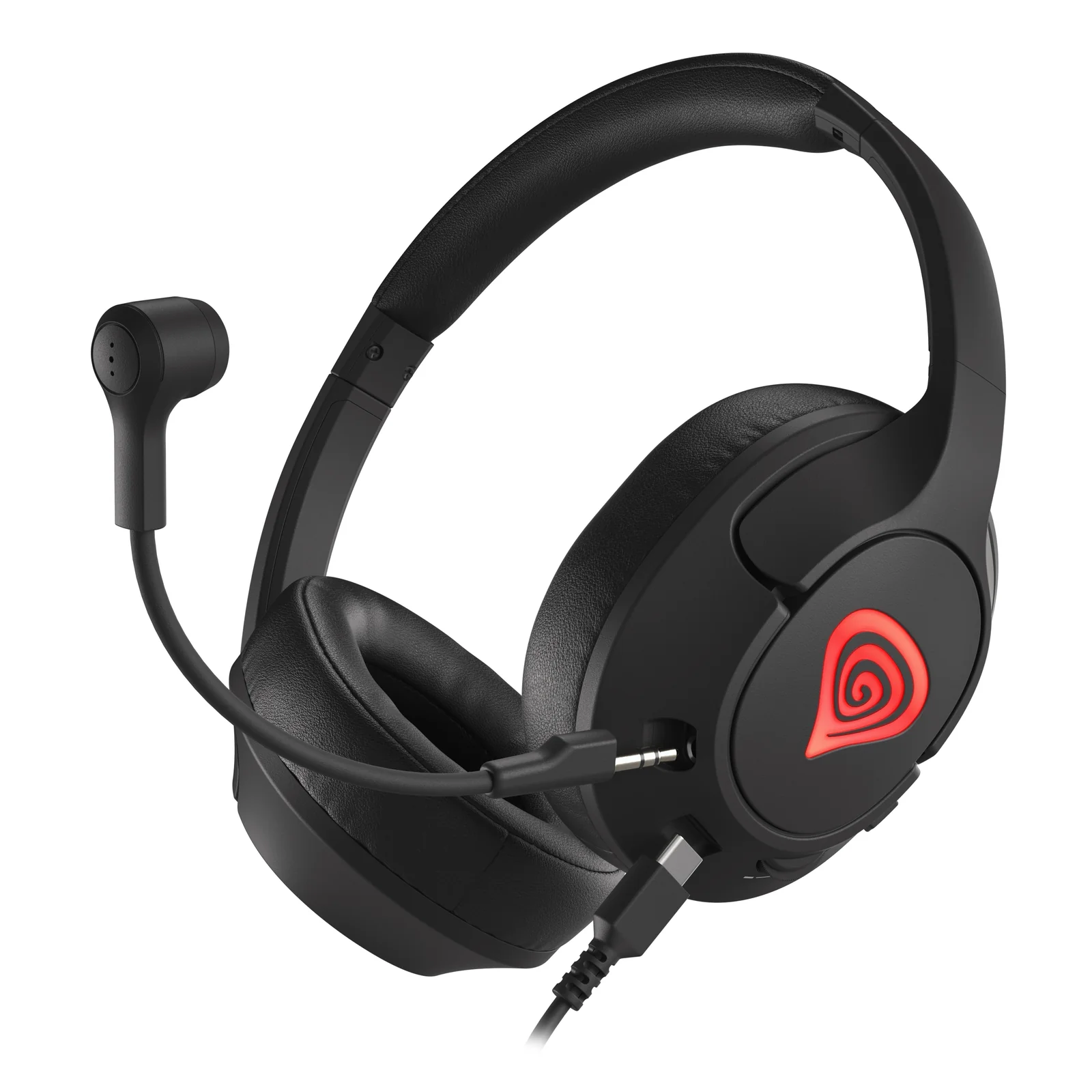 GENESIS Radon 800 Casques Avec fil Arceau Gaming USB Type-A Noir