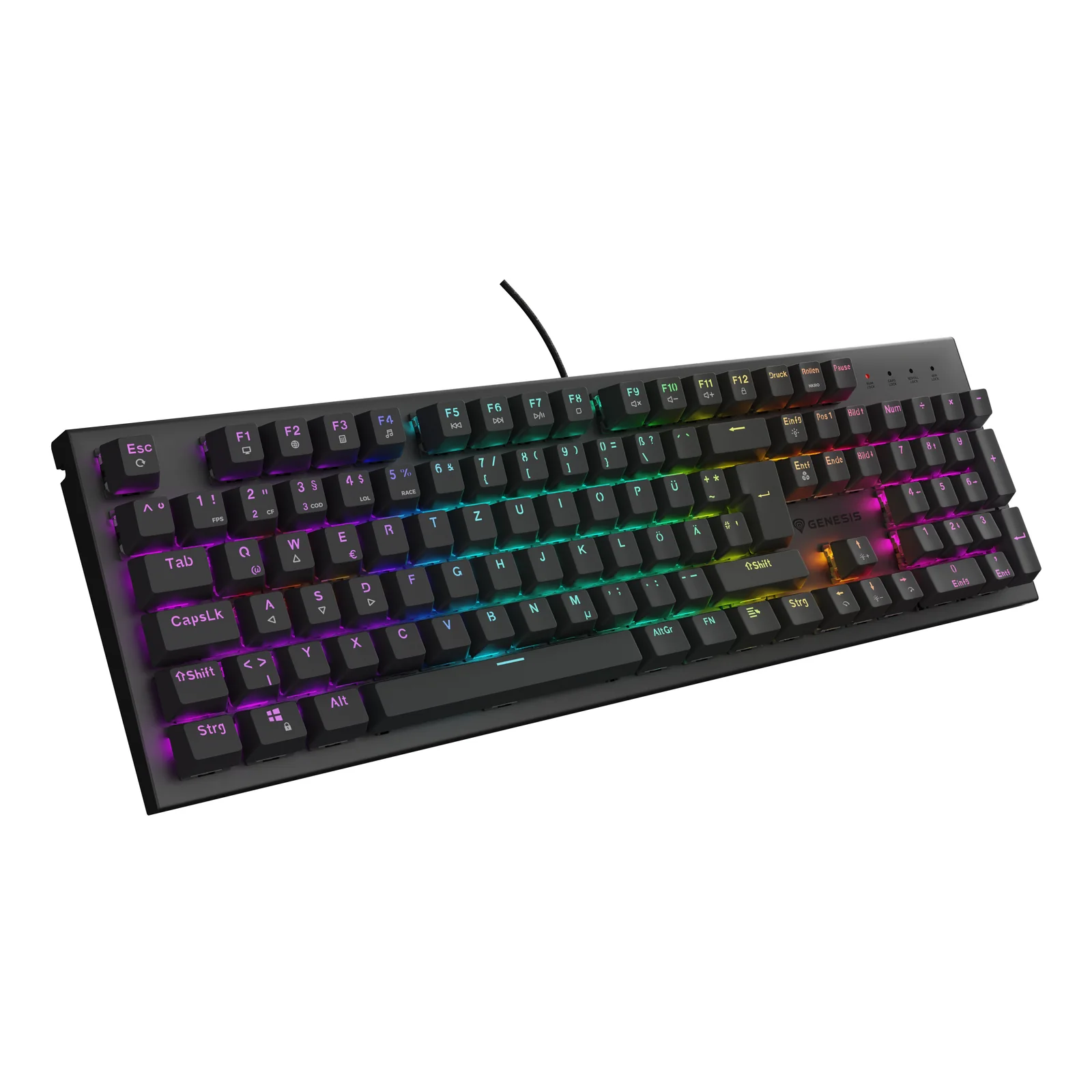 Thor 303 clavier Gaming USB QWERTZ Allemand Noir