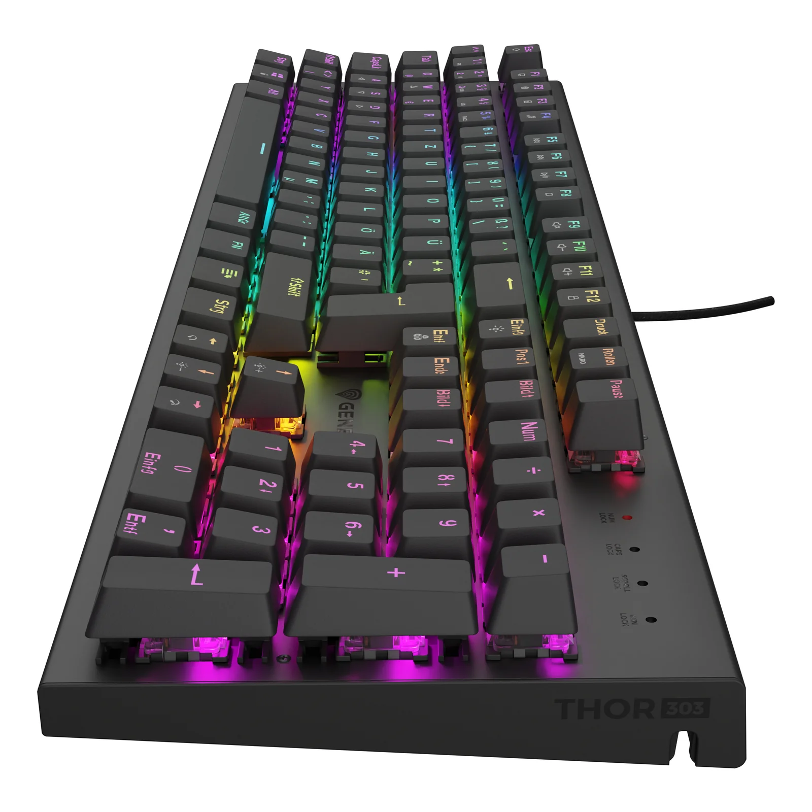 GENESIS Thor 303 clavier Gaming USB QWERTZ Allemand Noir