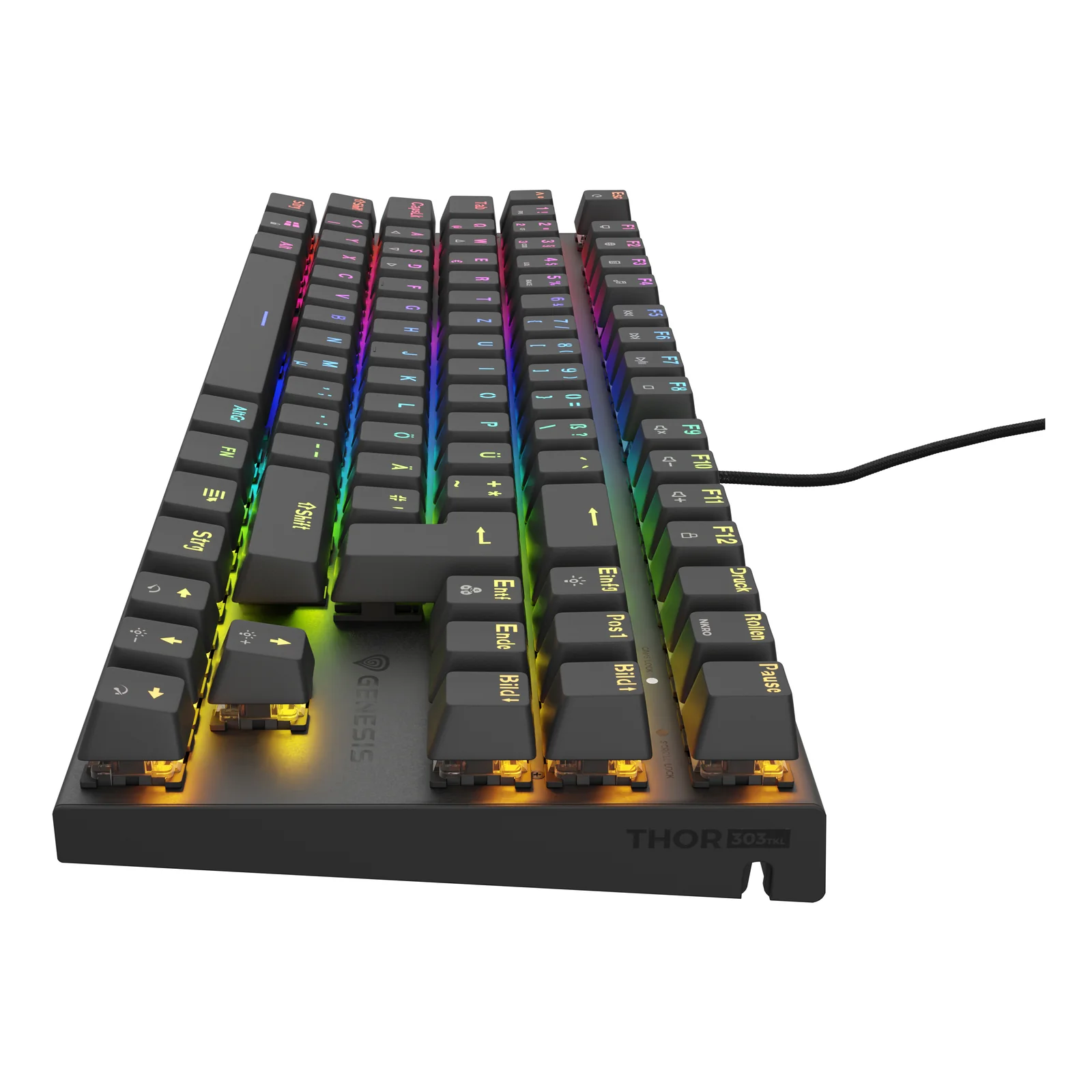 GENESIS Thor 303 TKL clavier Gaming USB QWERTZ Allemand Noir