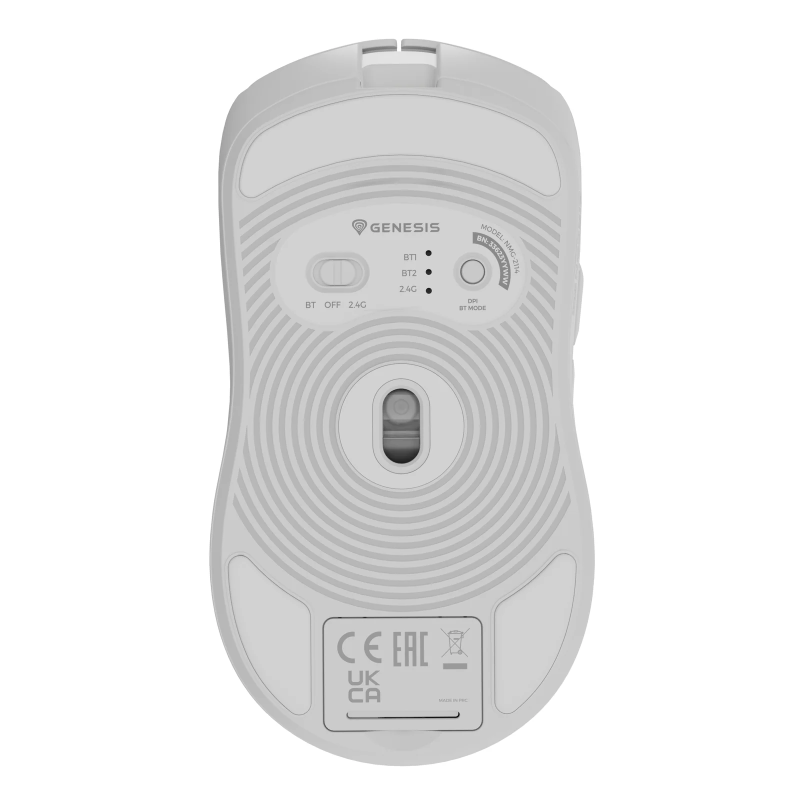 GENESIS Zircon 500 souris Gaming Droitier RF Wireless + Bluetooth + USB Type-C Optique 10000 DPI