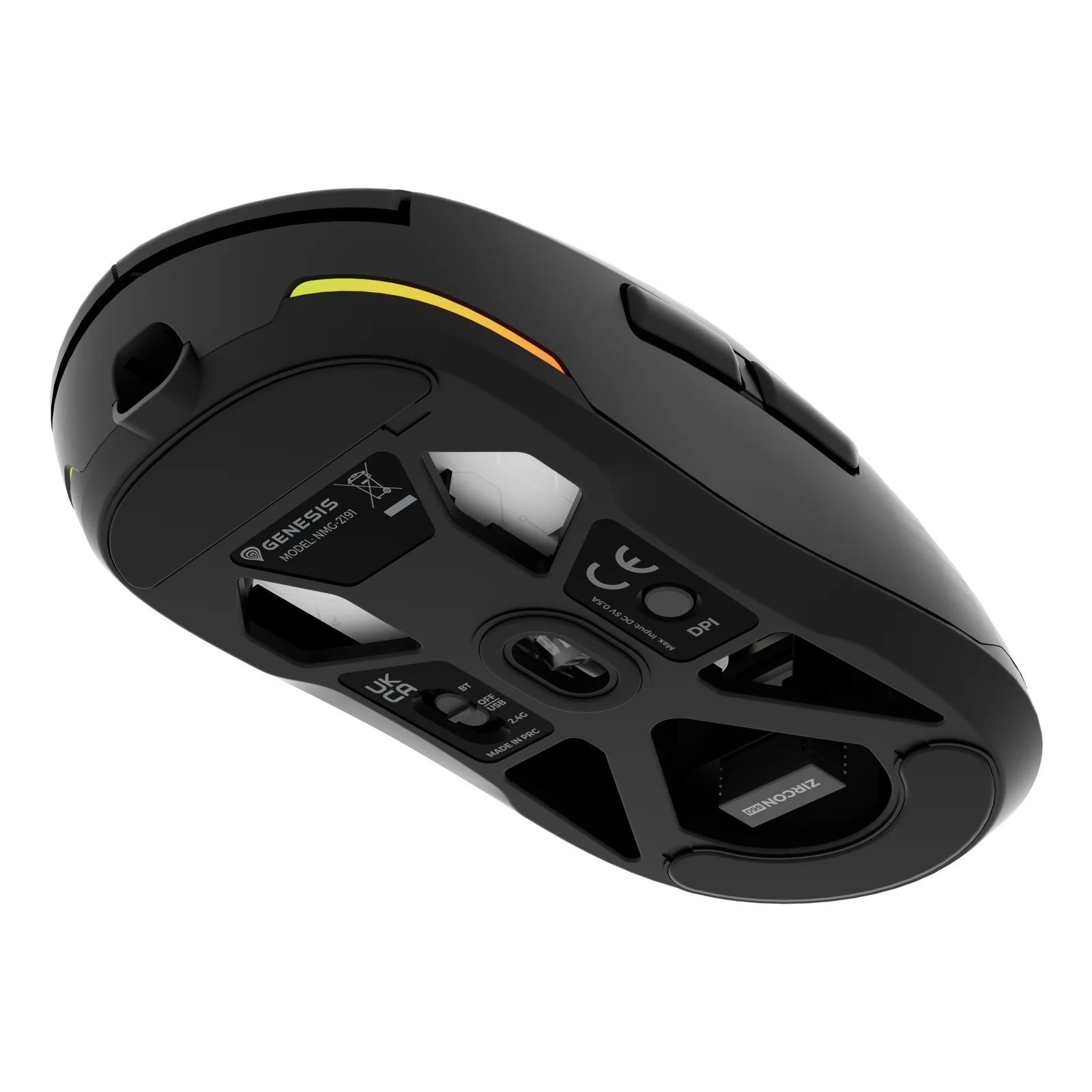 GENESIS Zircon 660 souris Gaming Droitier RF Wireless + Bluetooth + USB Type-A Optique 12000 DPI