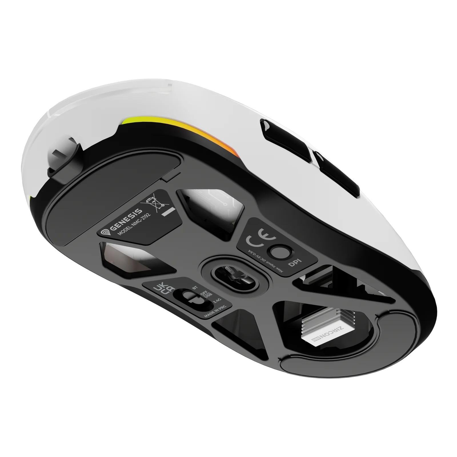 GENESIS Zircon 660 souris Gaming Droitier RF Wireless + Bluetooth + USB Type-A Optique 12000 DPI