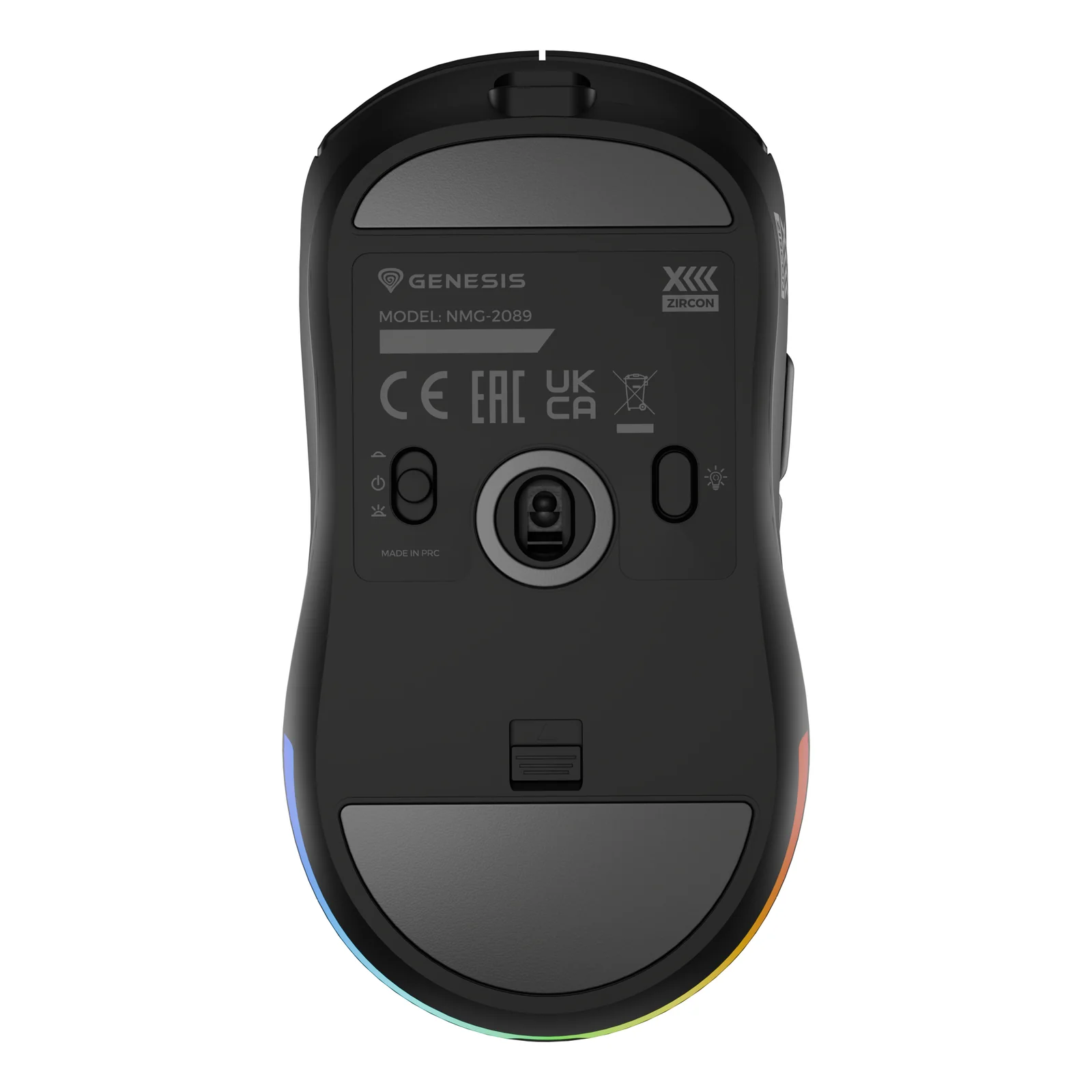 GENESIS Zircon XIII souris Gaming Ambidextre RF Wireless + USB Type-C Optique 26000 DPI