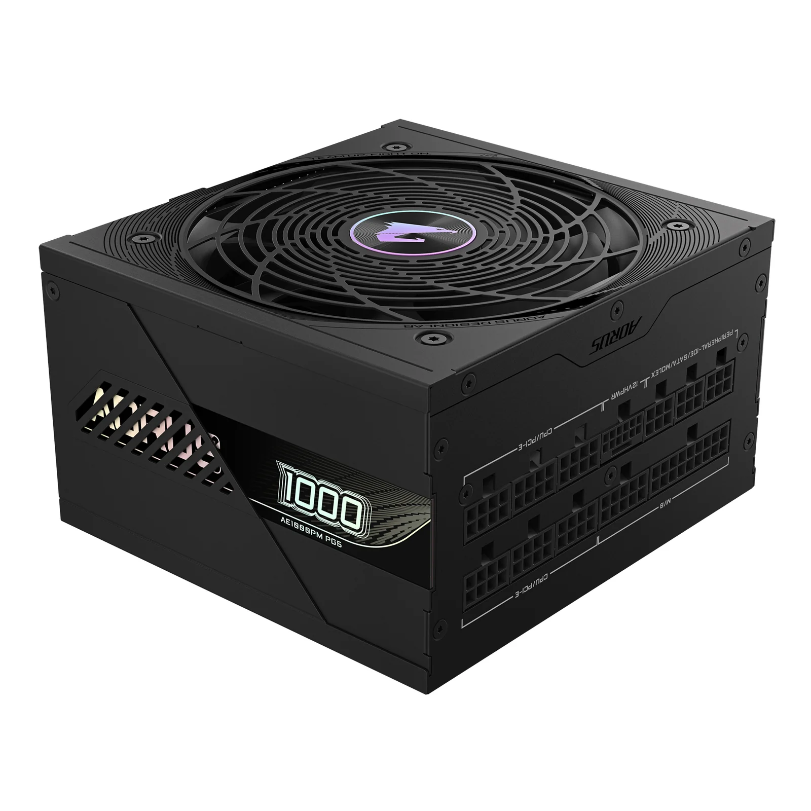 GIGABYTE AORUS ELITE P1000W ICE Alimentation - PCIe 5.0, 80 PLUS Platinum, Conception entièrement modulaire, Ventilateur de 120 mm, Compatible ATX 3.0, Prise EU