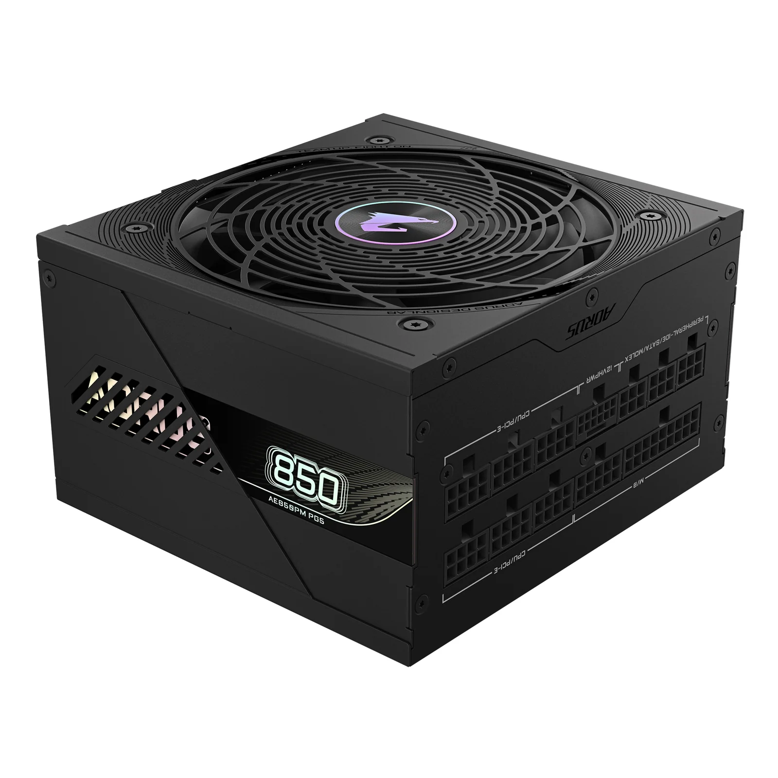 GIGABYTE AORUS ELITE P850W Alimentation - PCIe 5.0, 80 PLUS Platinum, Conception entièrement modulaire, Ventilateur de 120 mm, Compatible ATX 3.0, Prise EU