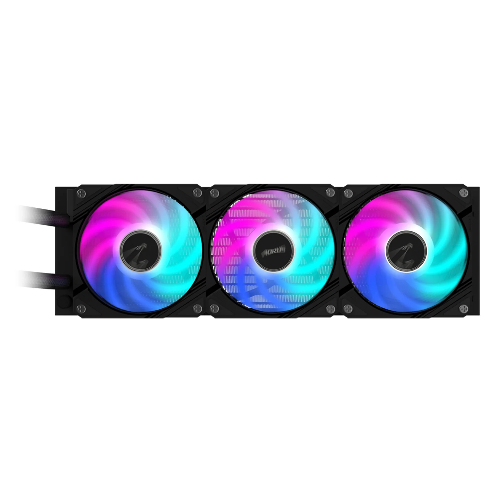 GIGABYTE AORUS WATERFORCE II 360 AIO Refroidisseur liquide pour processeur - 3x ventilateurs ARGB de 120 mm, mécanisme d'emboîtement, DAISY-CHAIN, compatible avec Intel LGA 1851 et AMD AM5