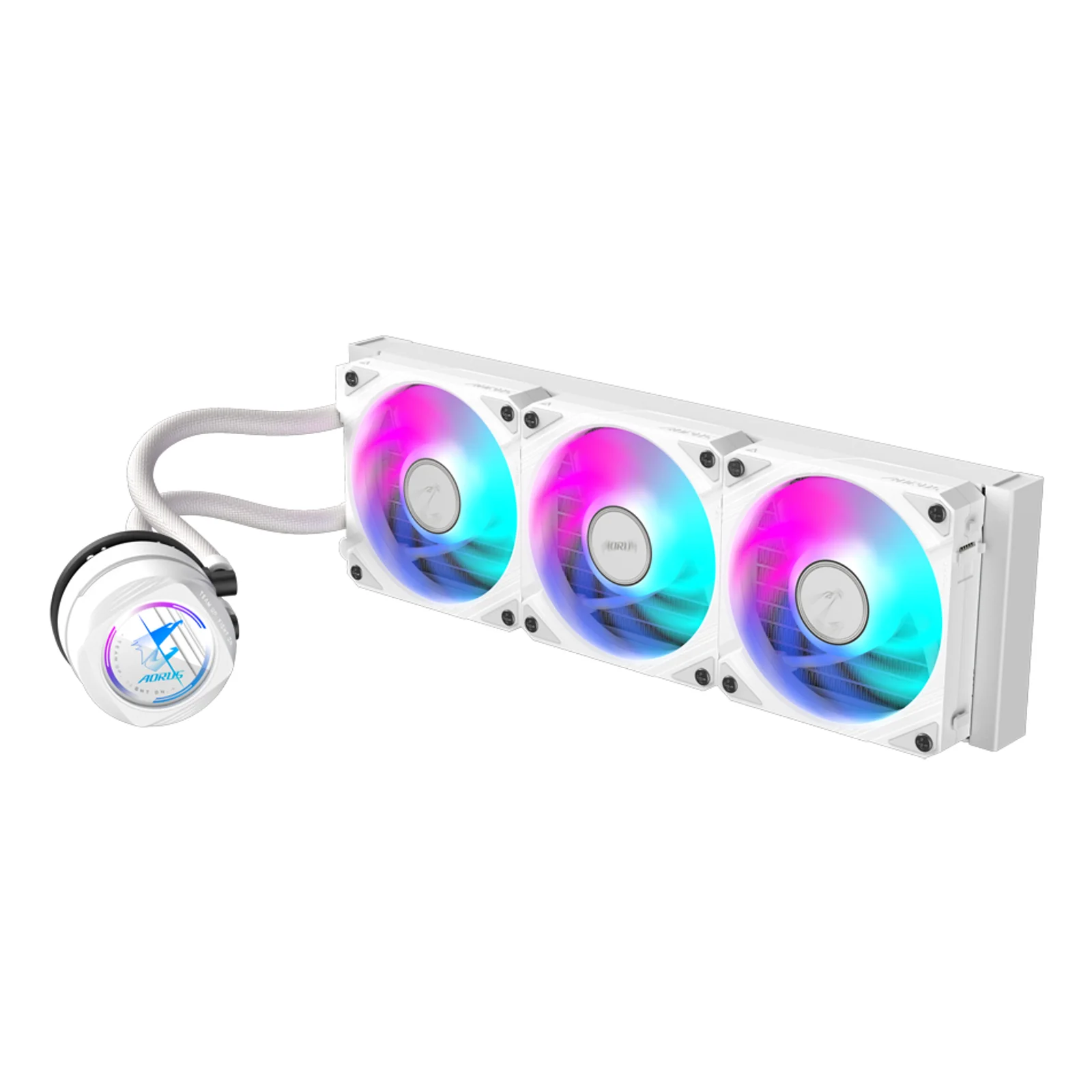 GIGABYTE AORUS WATERFORCE II 360 ICE Refroidisseur liquide pour processeur AIO - 3x ventilateurs ARGB de 120 mm, mécanisme d'emboîtement coulissant, DAISY-CHAIN, compatible avec Intel LGA 1851 et AMD AM5