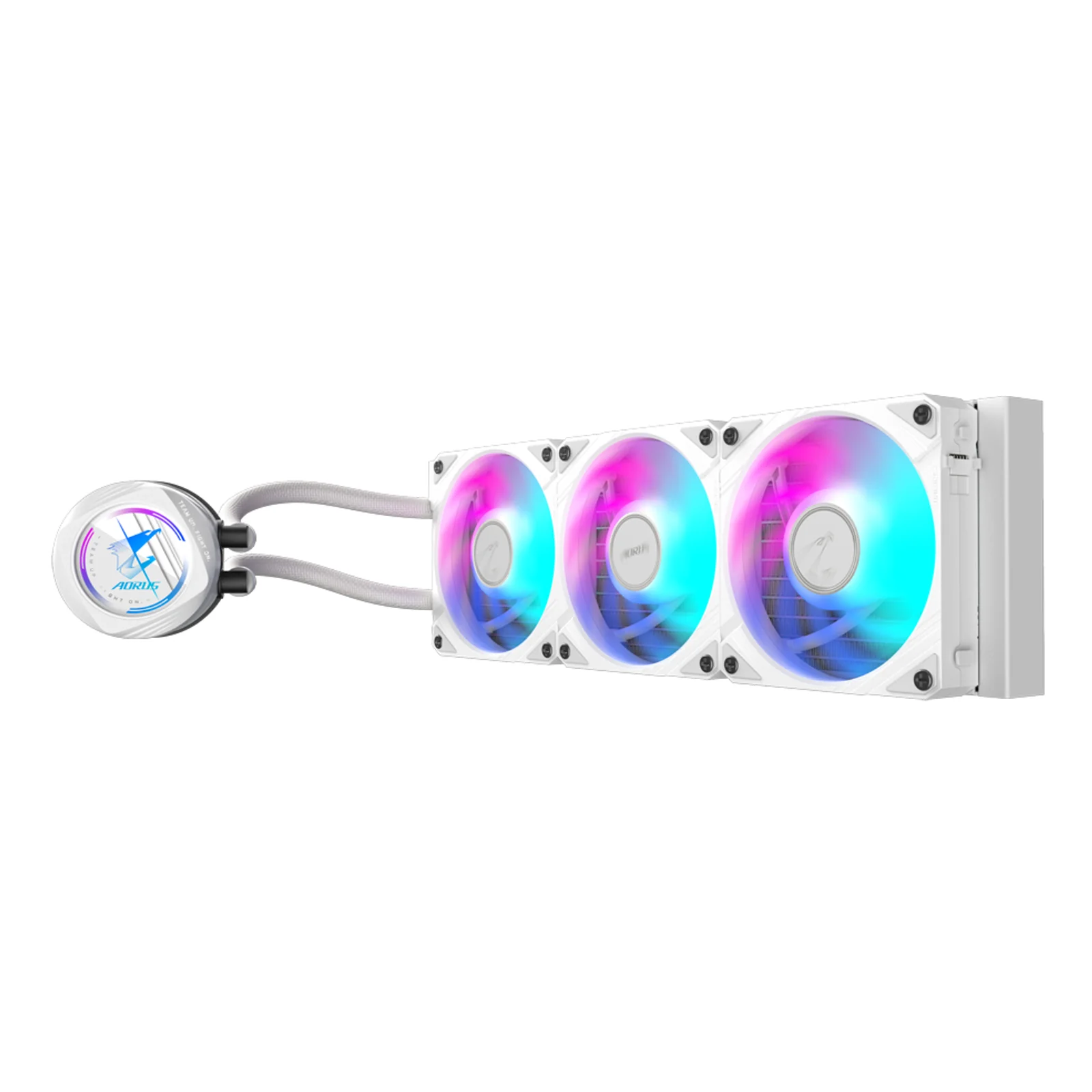 GIGABYTE AORUS WATERFORCE II 360 ICE Refroidisseur liquide pour processeur AIO - 3x ventilateurs ARGB de 120 mm, mécanisme d'emboîtement coulissant, DAISY-CHAIN, compatible avec Intel LGA 1851 et AMD AM5