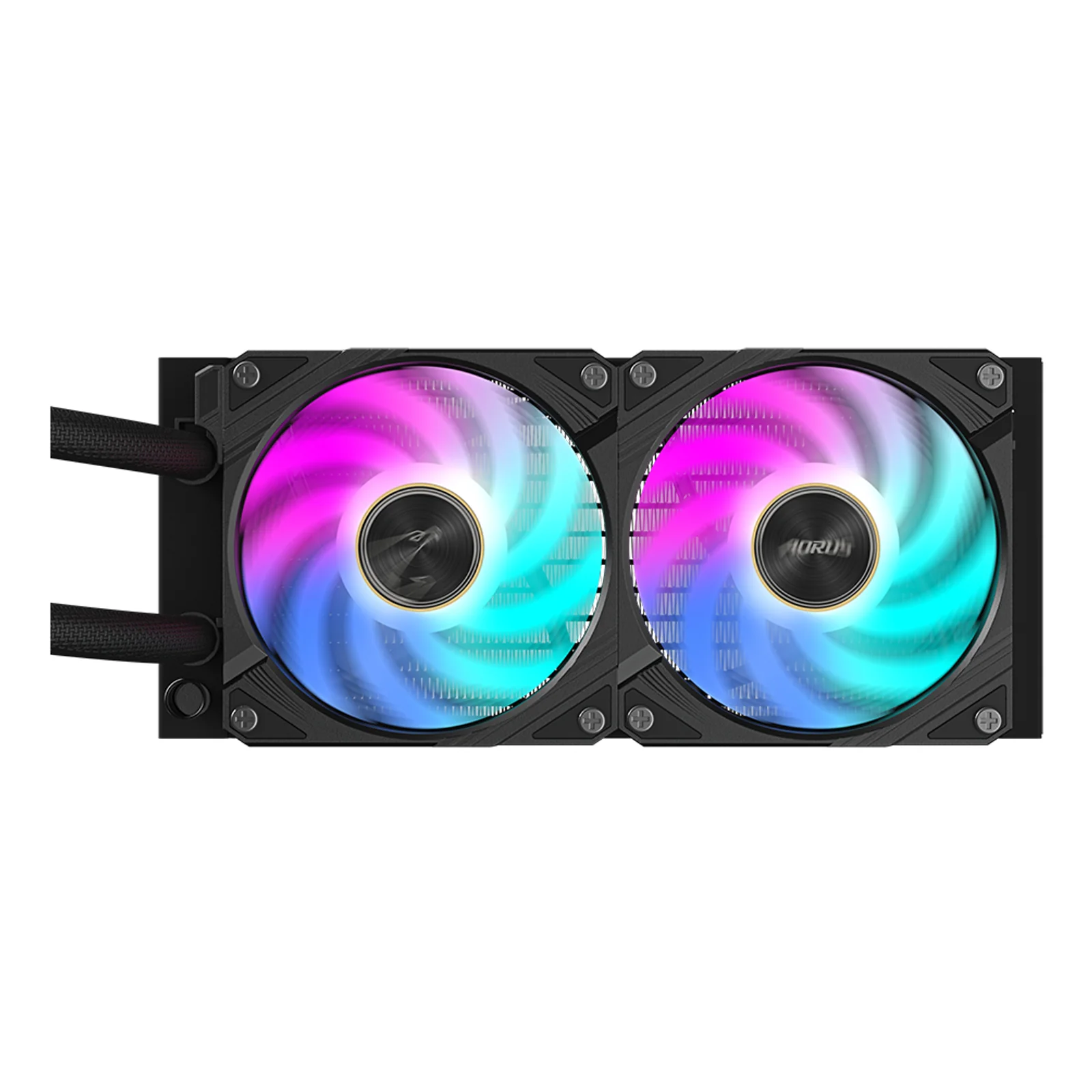 GIGABYTE AORUS WATERFORCE X II 240 Refroidisseur liquide pour processeur AIO - 2x ventilateurs ARGB de 120 mm, écran LCD en couleur, DAISY-CHAIN, compatible avec Intel LGA 1851 et AMD AM5