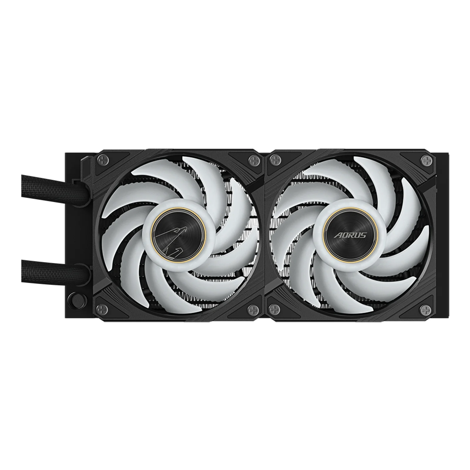 GIGABYTE AORUS WATERFORCE X II 240 Refroidisseur liquide pour processeur AIO - 2x ventilateurs ARGB de 120 mm, écran LCD en couleur, DAISY-CHAIN, compatible avec Intel LGA 1851 et AMD AM5