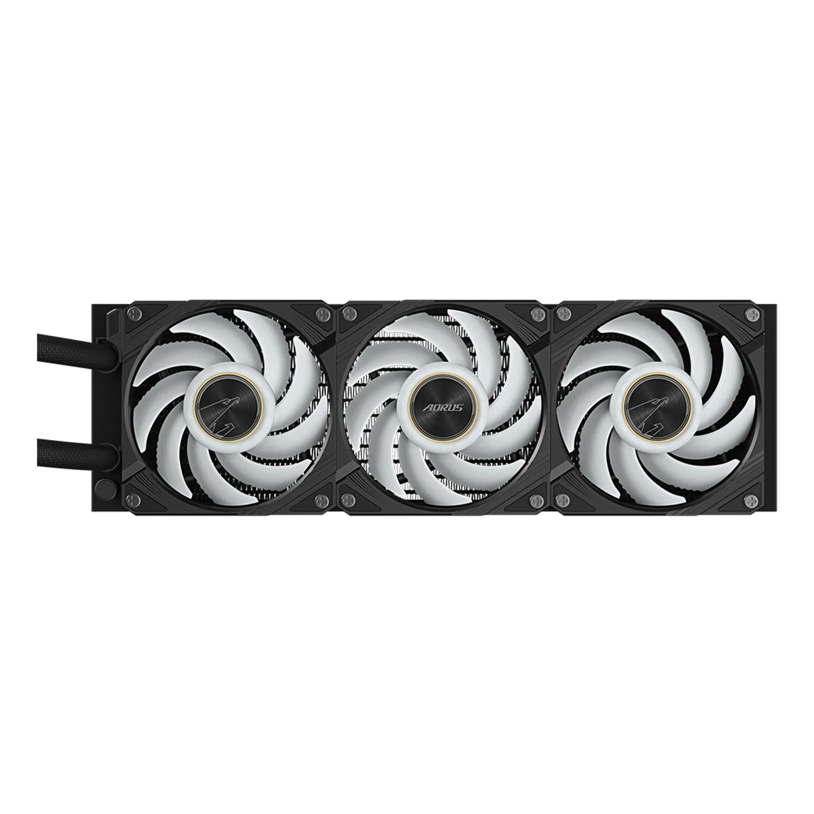 GIGABYTE AORUS WATERFORCE X II 360 Refroidisseur liquide pour processeur AIO - 3x ventilateurs ARGB de 120 mm, écran LCD en couleur, DAISY-CHAIN, compatible avec Intel LGA 1851 et AMD AM5