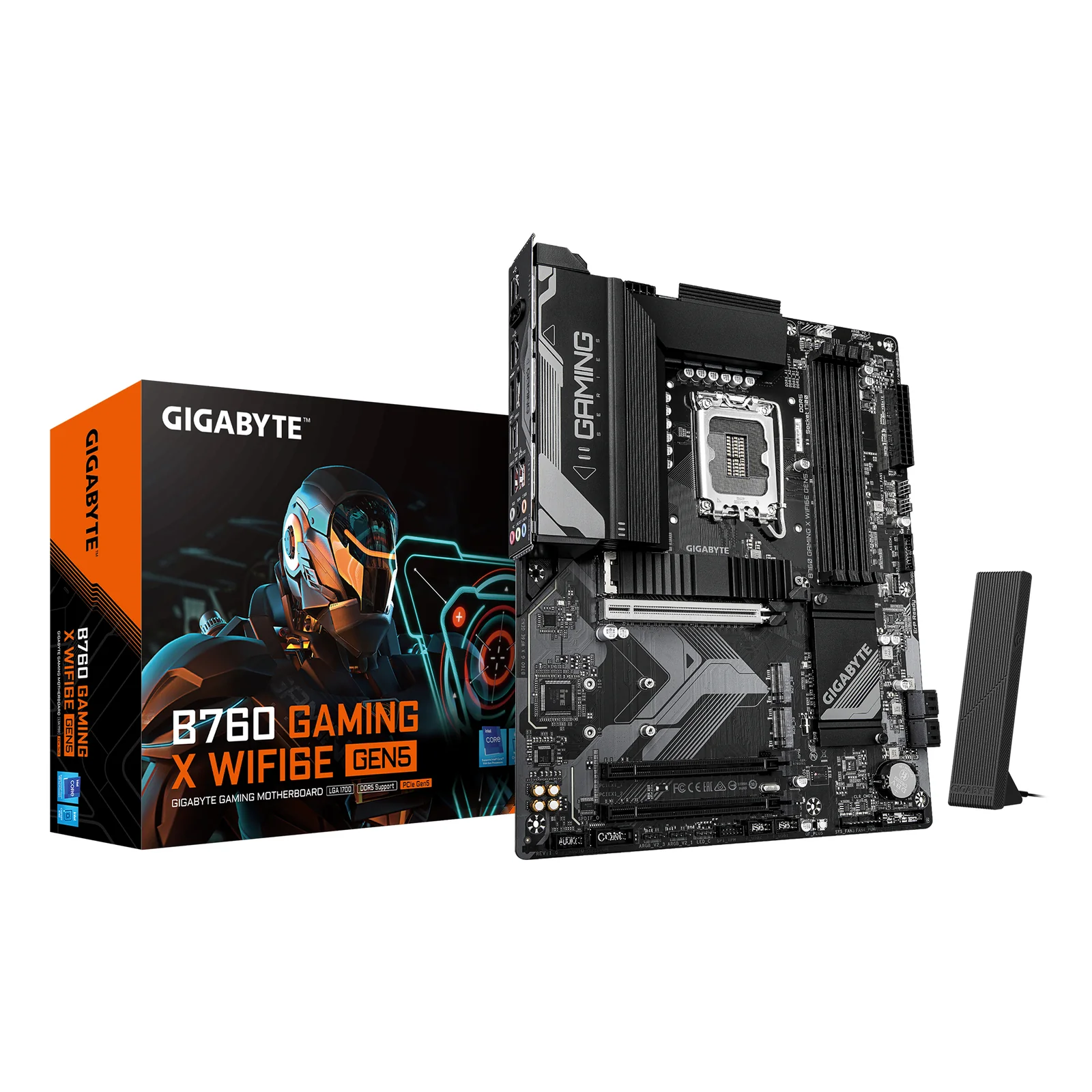 B760 GAMING X WIFI6E GEN5 Carte Mère – Compatible avec les processeurs Intel Core 14e génération, VRM 8+1+1 phases, jusqu’à 5600 MHz DDR5, 3 x M.2 PCIe 4.0, Wi-Fi 6E, LAN 2.5 GbE, USB 3.2 Gen 2