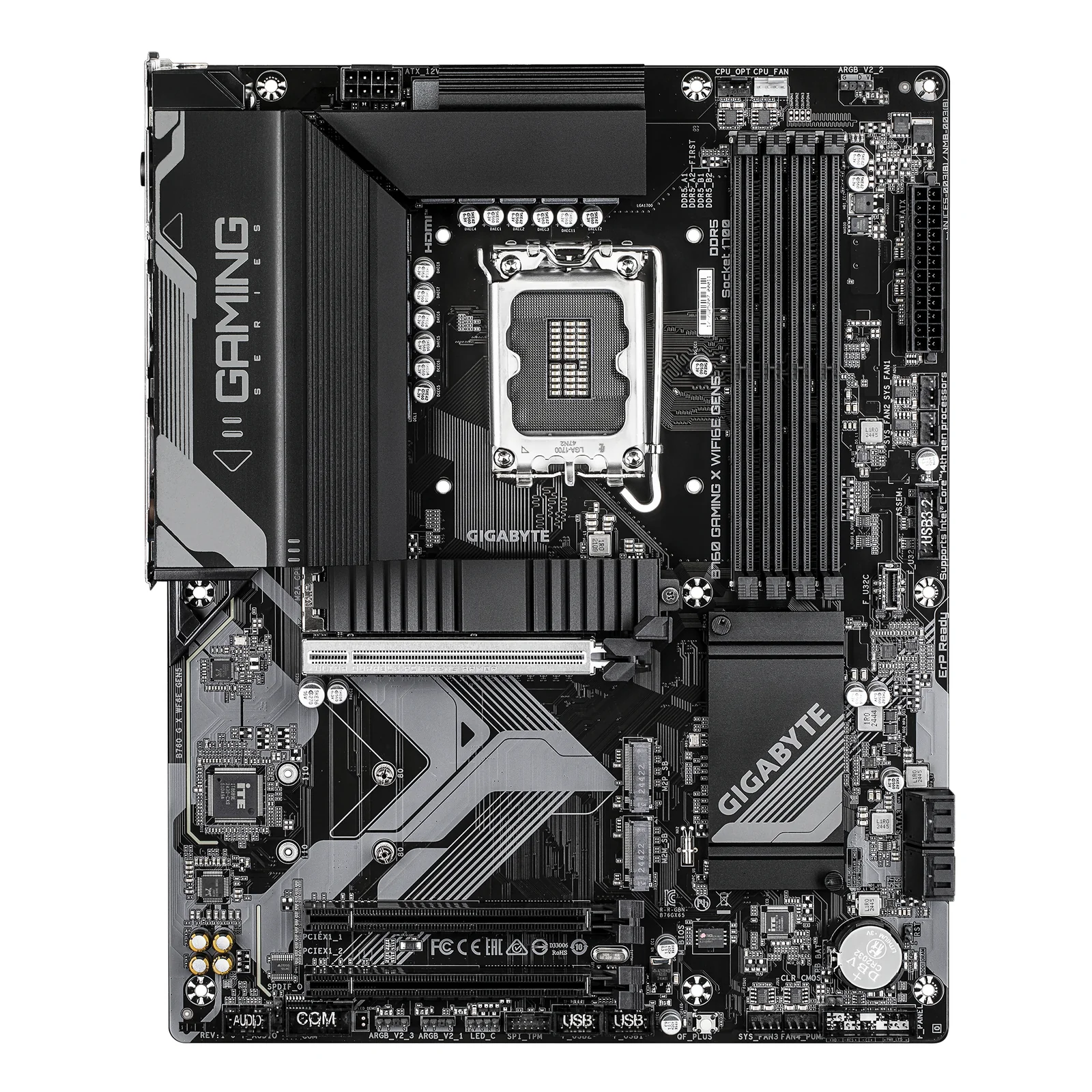GIGABYTE B760 GAMING X WIFI6E GEN5 Carte Mère – Compatible avec les processeurs Intel Core 14e génération, VRM 8+1+1 phases, jusqu’à 5600 MHz DDR5, 3 x M.2 PCIe 4.0, Wi-Fi 6E, LAN 2.5 GbE, USB 3.2 Gen 2