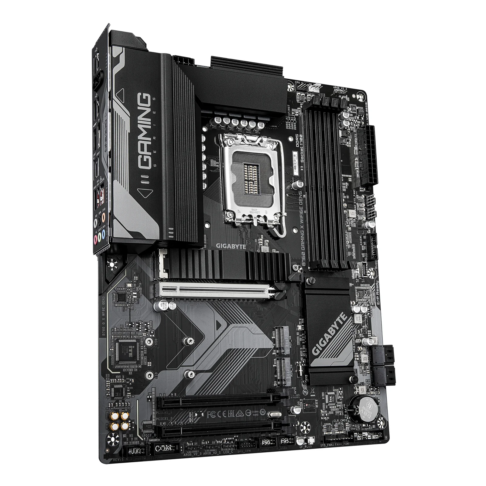GIGABYTE B760 GAMING X WIFI6E GEN5 Carte Mère – Compatible avec les processeurs Intel Core 14e génération, VRM 8+1+1 phases, jusqu’à 5600 MHz DDR5, 3 x M.2 PCIe 4.0, Wi-Fi 6E, LAN 2.5 GbE, USB 3.2 Gen 2
