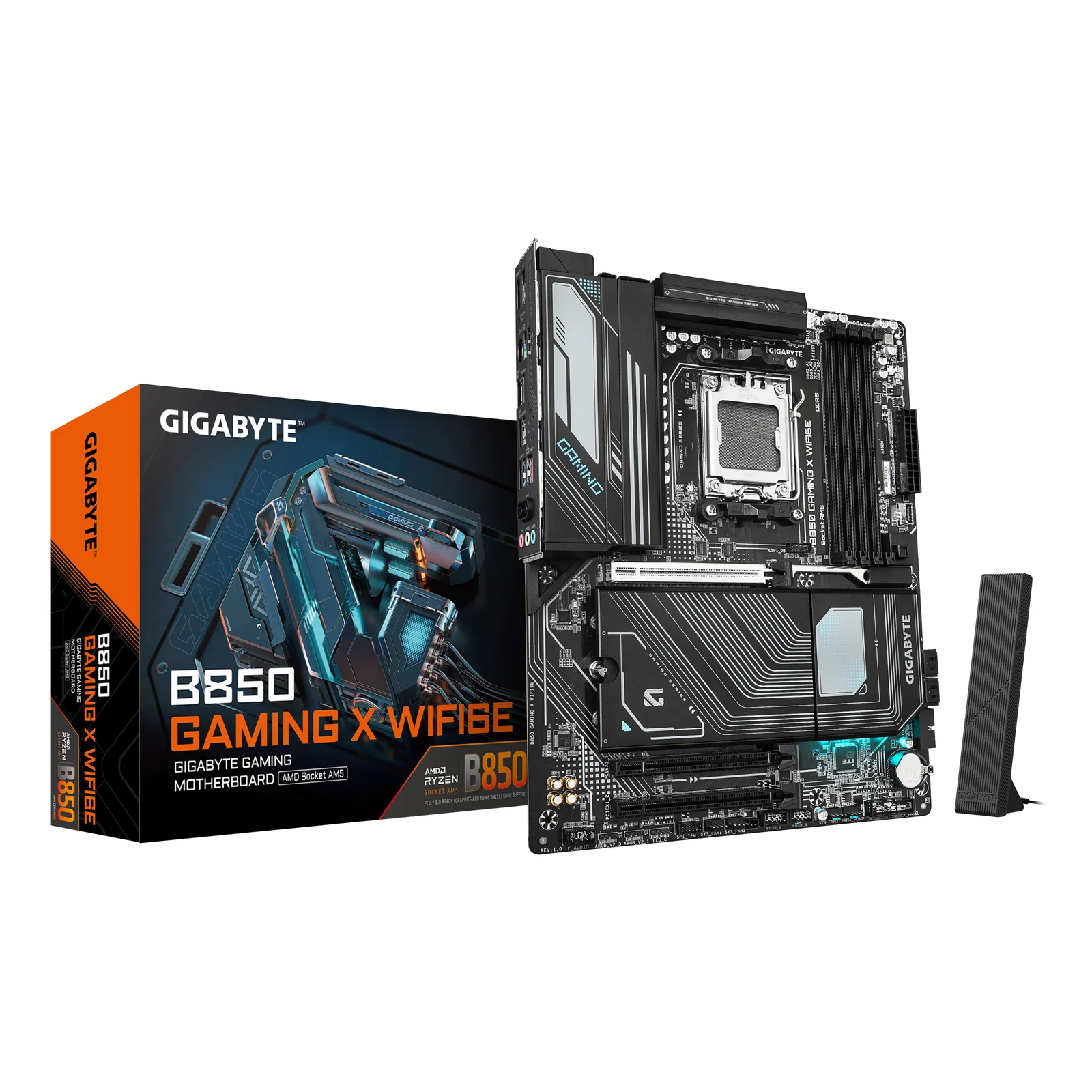 B850 GAMING X WIFI6E Carte Mère - AMD Ryzen 9000 Series CPUs, VRM numérique 12+2+2 phases, jusqu'à 8200MHz DDR5 (OC), 1xPCIe 5.0 + 2xPCIe 4.0 M.2, LAN 2.5G, WIFI 6E, USB 3.2 Gen 2x2
