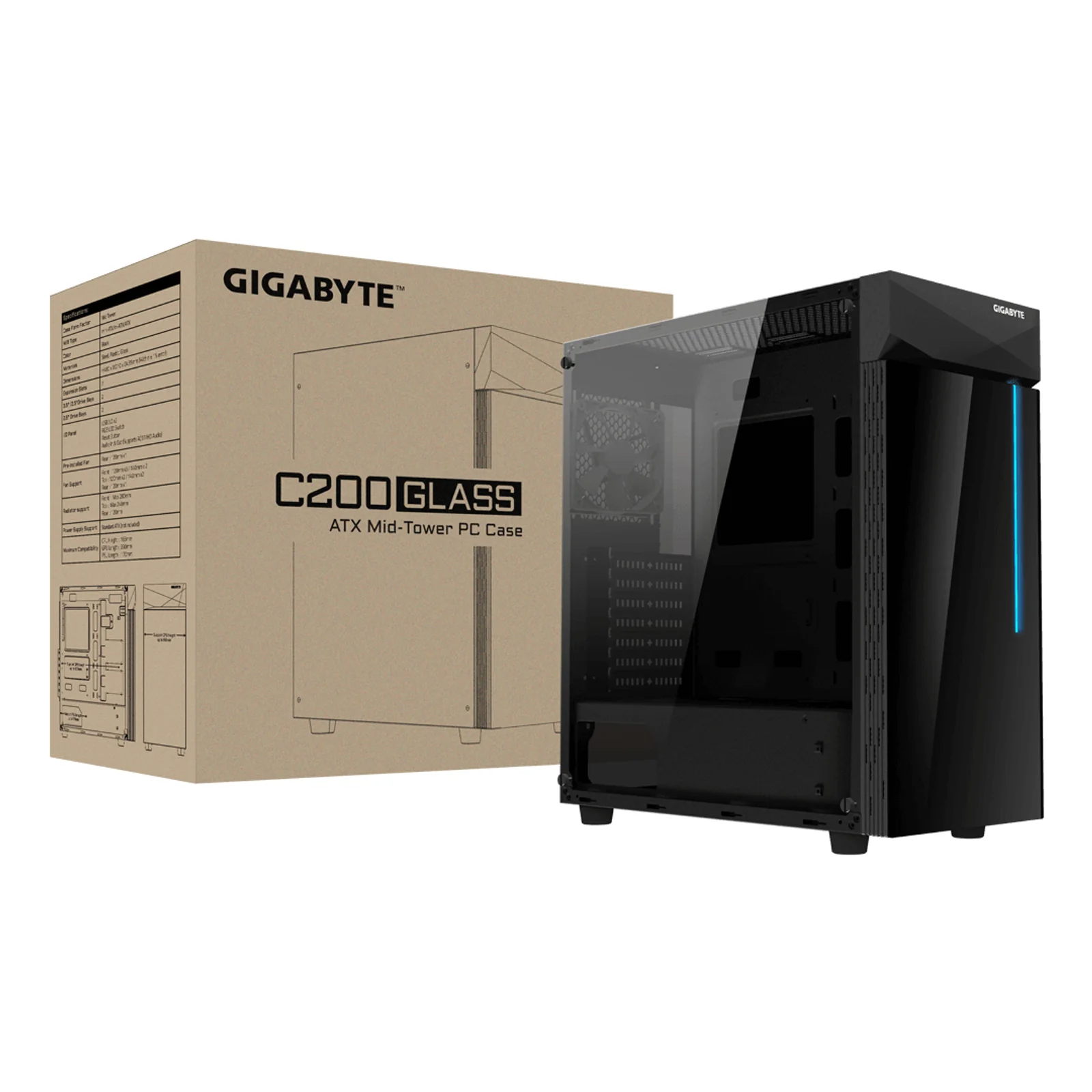 GIGABYTE C200 Midi Tower Noir
