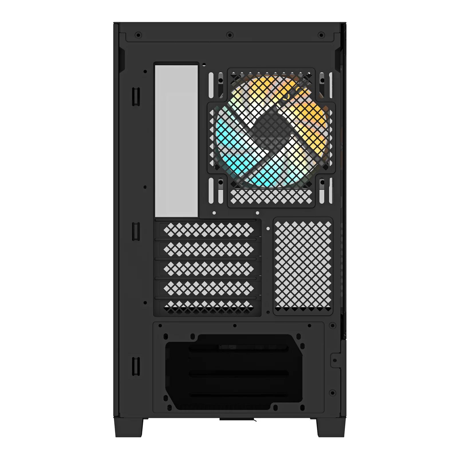 GIGABYTE C201 PANORAMIC Boîtier PC – Tour Moyenne, m-ATX, prise en charge radiateur 360 mm, 3 ventilateurs préinstallés, USB 3.0, compatible RGB Fusion