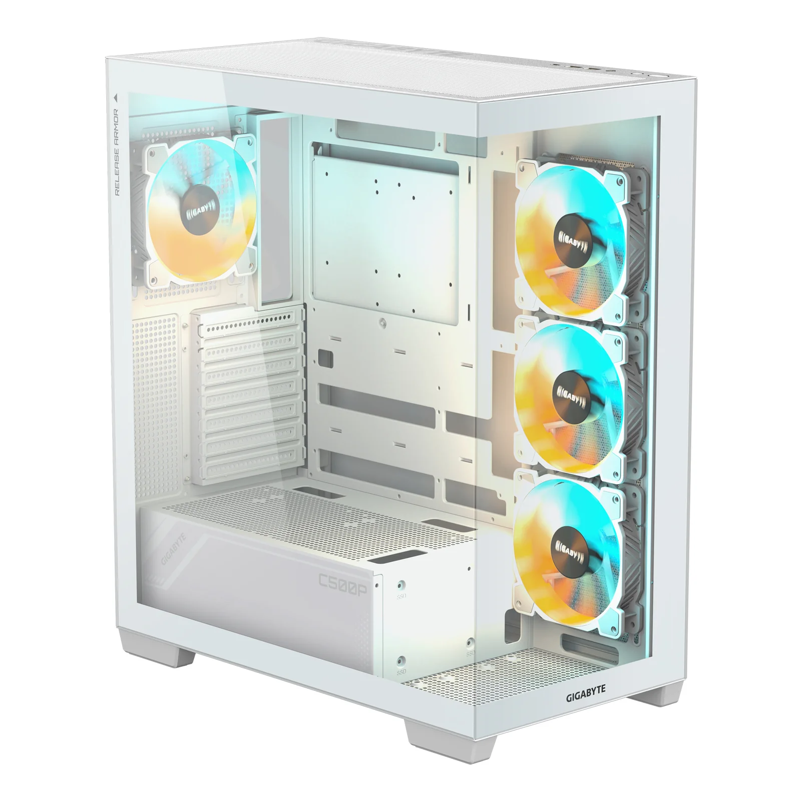 GIGABYTE C500 PANORAMIC STEALTH Midi Tower Blanc