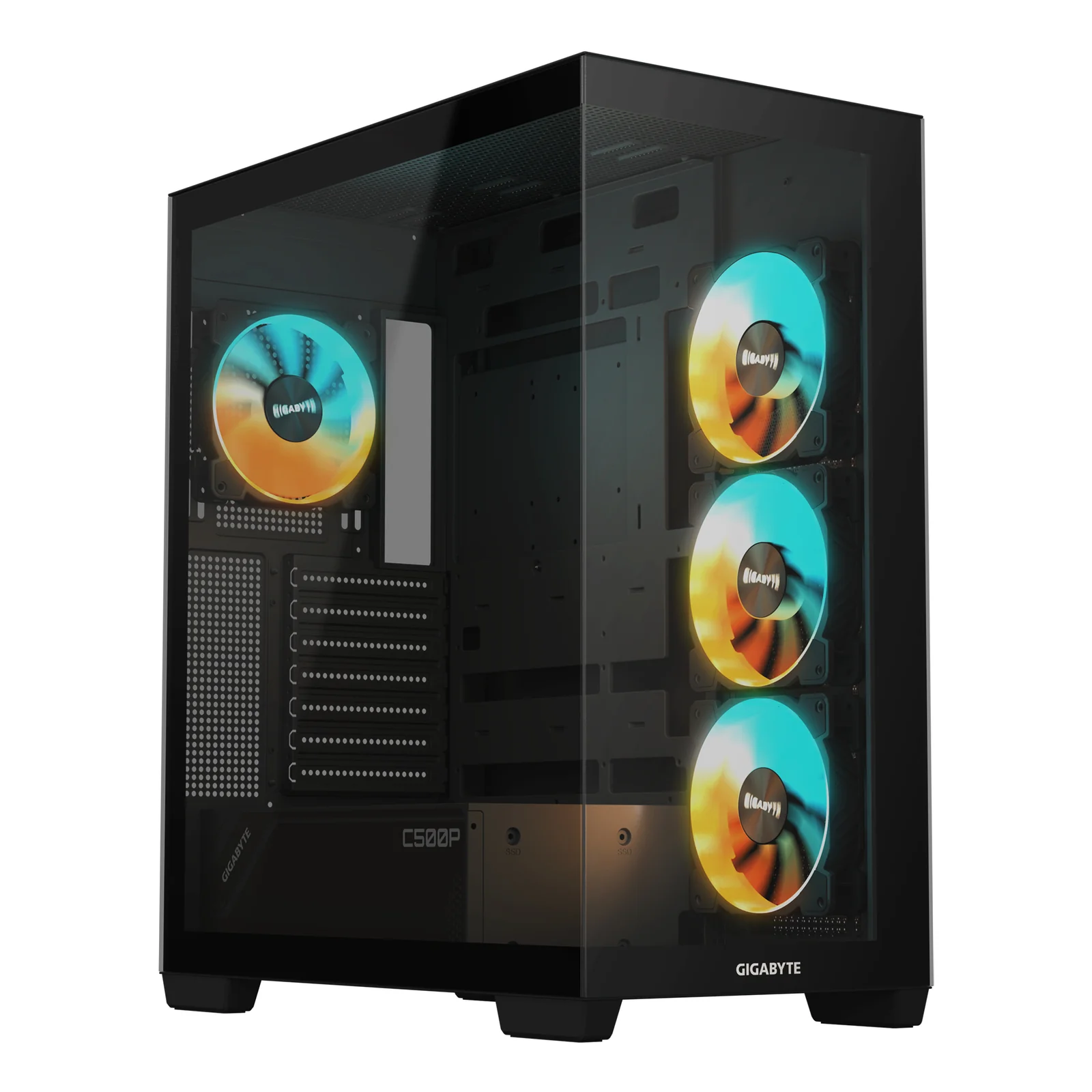 C500 PANORAMIC STEALTH Midi Tower Noir