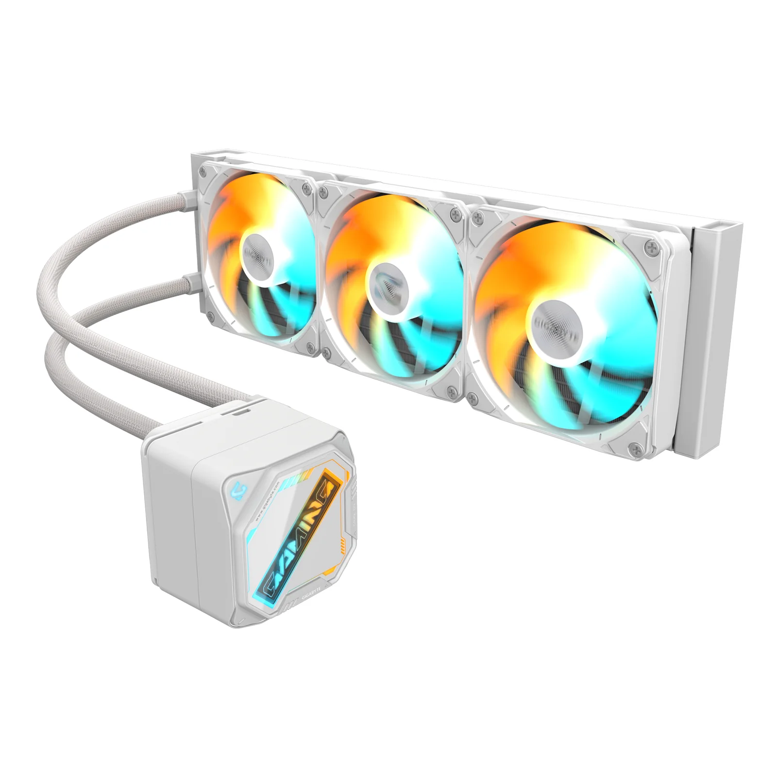 GIGABYTE GAMING 360 ICE Refroidisseur Liquide pour CPU - 3x120 mm Ventilateurs ARGB, Mécanisme d'emboîtement coulissant, DAISY-CHAIN, Compatible Intel LGA 1851 et AMD AM5