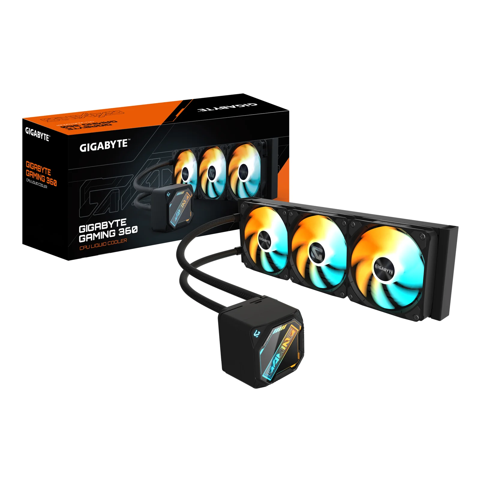 GAMING 360 Refroidisseur Liquide pour CPU - 3x120 mm Ventilateurs ARGB, Mécanisme d'emboîtement coulissant, DAISY-CHAIN, Compatible Intel LGA 1851 et AMD AM5