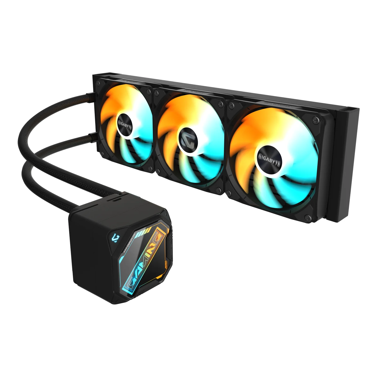 GIGABYTE GAMING 360 Refroidisseur Liquide pour CPU - 3x120 mm Ventilateurs ARGB, Mécanisme d'emboîtement coulissant, DAISY-CHAIN, Compatible Intel LGA 1851 et AMD AM5