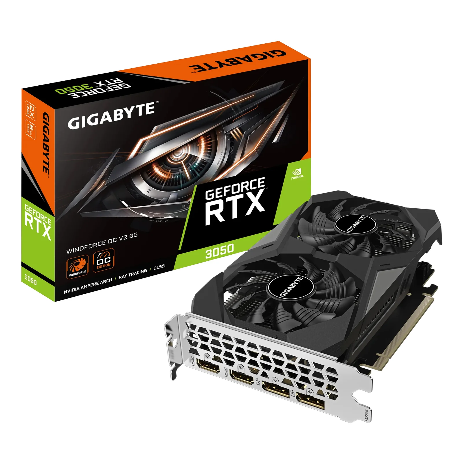 GeForce RTX 3050 WINDFORCE OC V2 6G NVIDIA 6 Go GDDR6