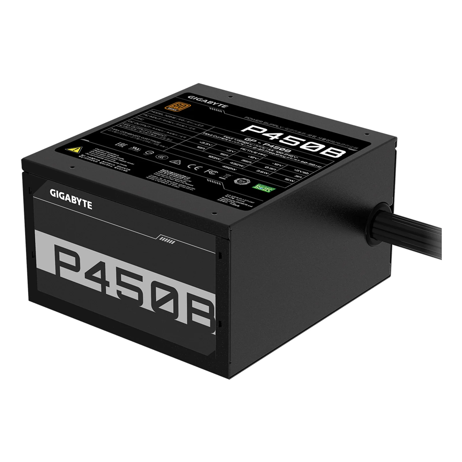 GIGABYTE P450B unité d'alimentation d'énergie 450 W 20+4 pin ATX ATX Noir
