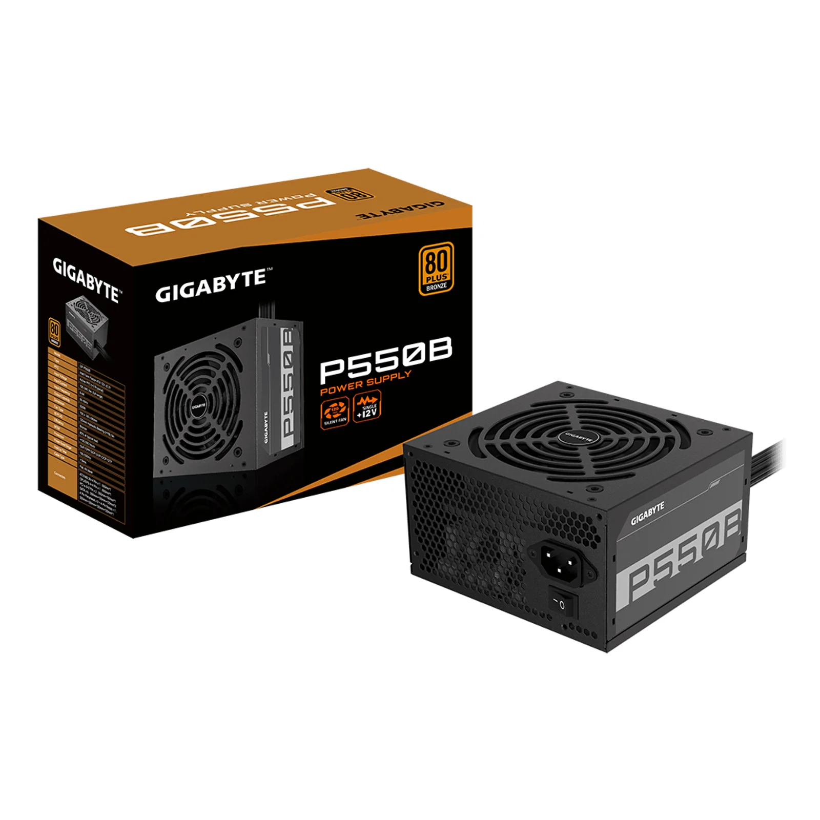 GIGABYTE P550B unité d'alimentation d'énergie 550 W 20+4 pin ATX ATX Noir
