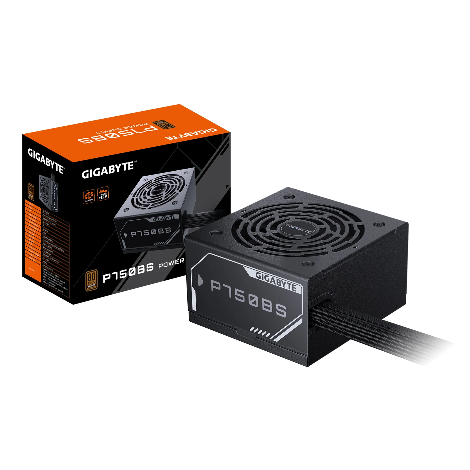 P750BS Bloc d'Alimentation - PCI-E 6+2 Pin x 4, 80 PLUS Bronze, Ventilateur 120 mm, Compatible ATX, Prise EU