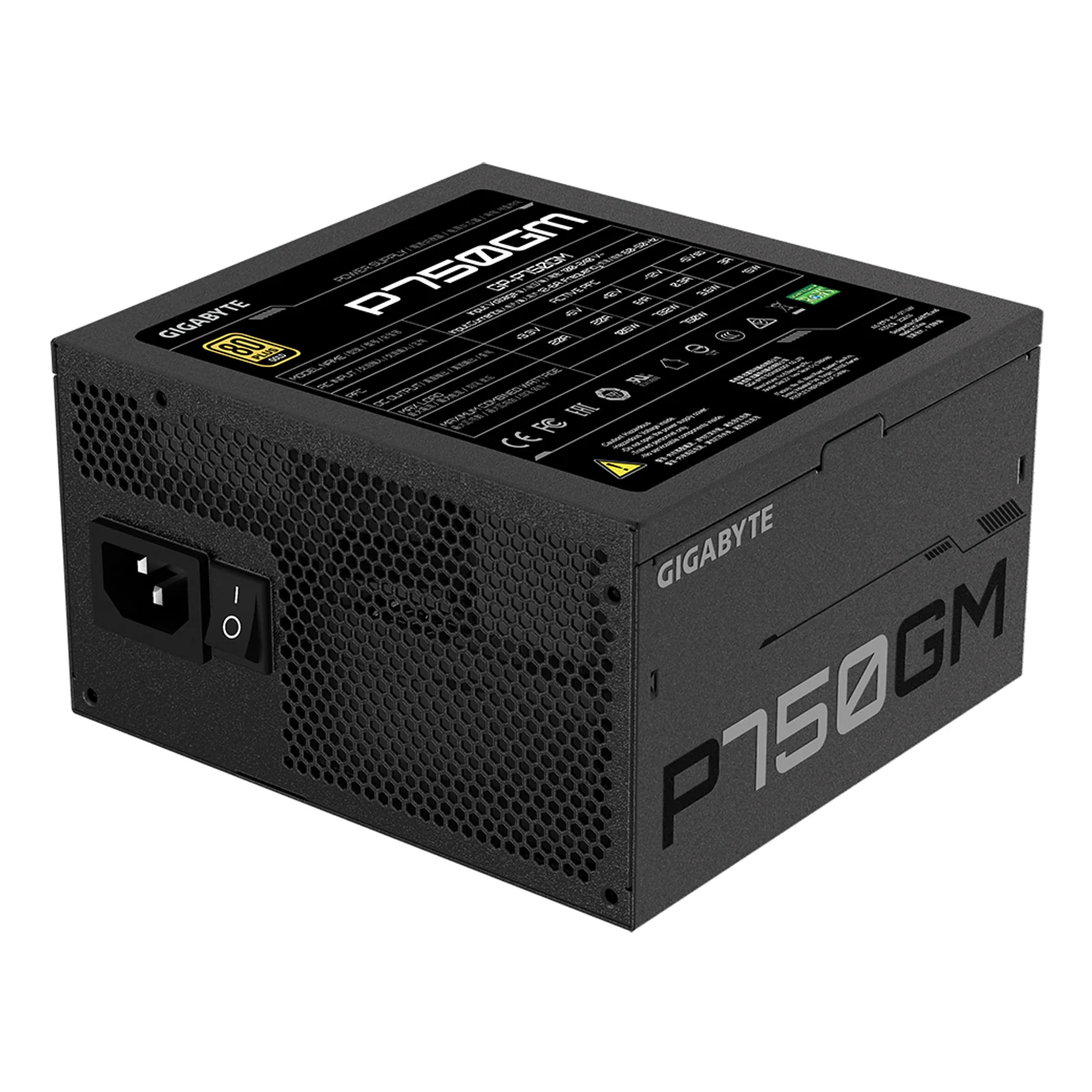 GIGABYTE P750GM unité d'alimentation d'énergie 750 W 20+4 pin ATX ATX Noir