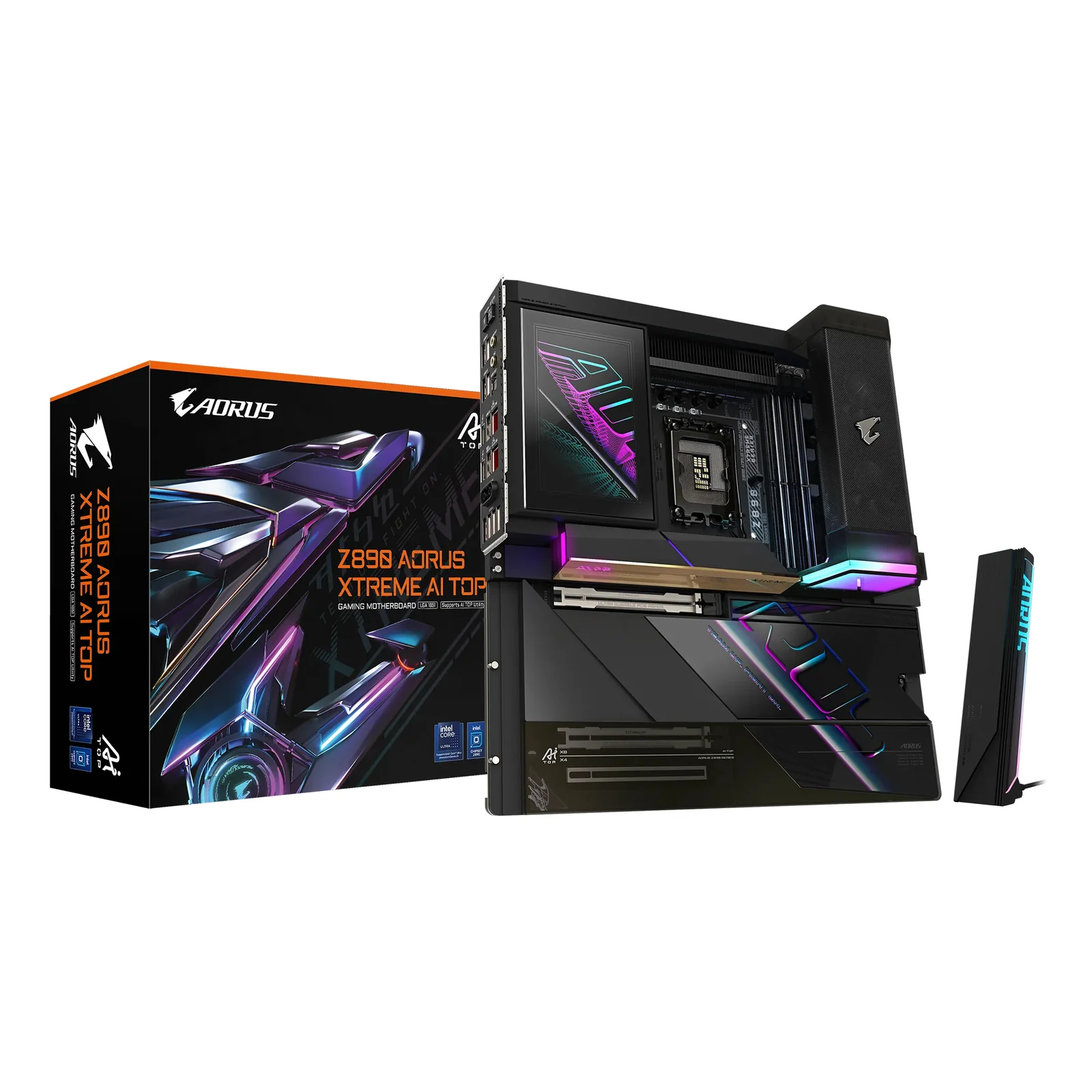 Z890 AORUS XTREME AI TOP Carte Mère - Prend en charge les processeurs Intel Core Ultra (Série 2), VRM 22+1+2 phases, jusqu'à 9500MHz DDR5 (OC), PCIe 5.0 M.2, Wi-Fi 7, Thunderbolt 5