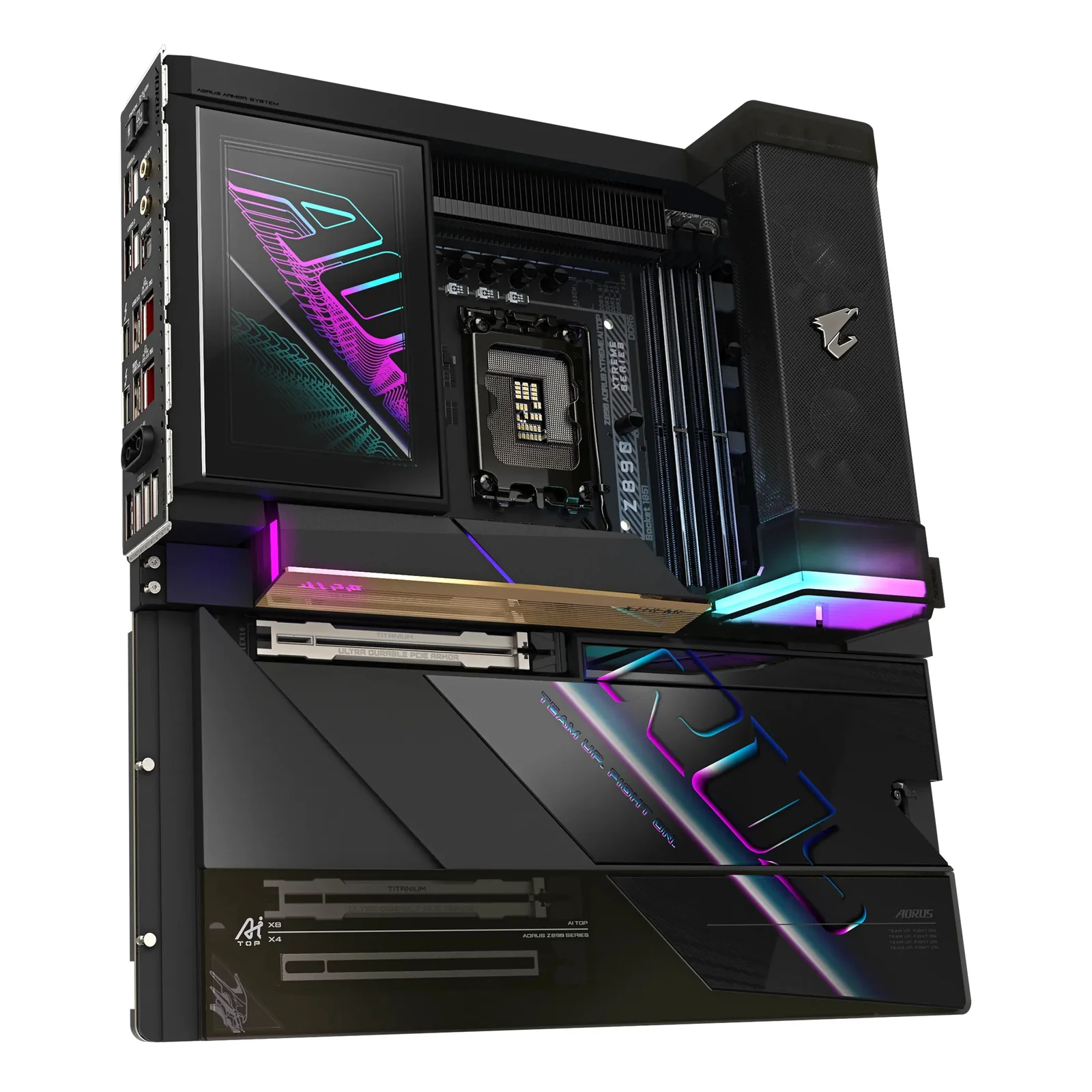 GIGABYTE Z890 AORUS XTREME AI TOP Carte Mère - Prend en charge les processeurs Intel Core Ultra (Série 2), VRM 22+1+2 phases, jusqu'à 9500MHz DDR5 (OC), PCIe 5.0 M.2, Wi-Fi 7, Thunderbolt 5