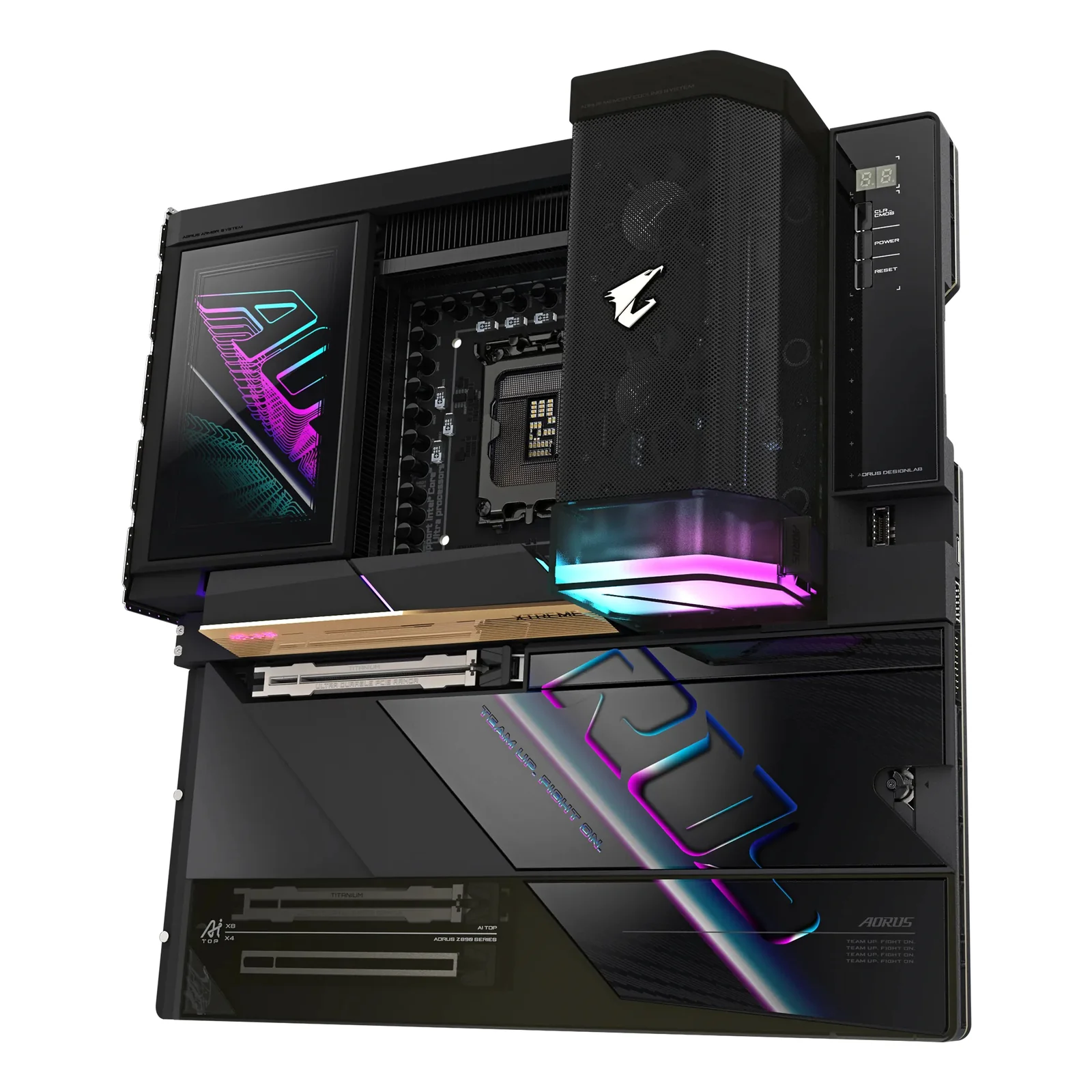 GIGABYTE Z890 AORUS XTREME AI TOP Carte Mère - Prend en charge les processeurs Intel Core Ultra (Série 2), VRM 22+1+2 phases, jusqu'à 9500MHz DDR5 (OC), PCIe 5.0 M.2, Wi-Fi 7, Thunderbolt 5