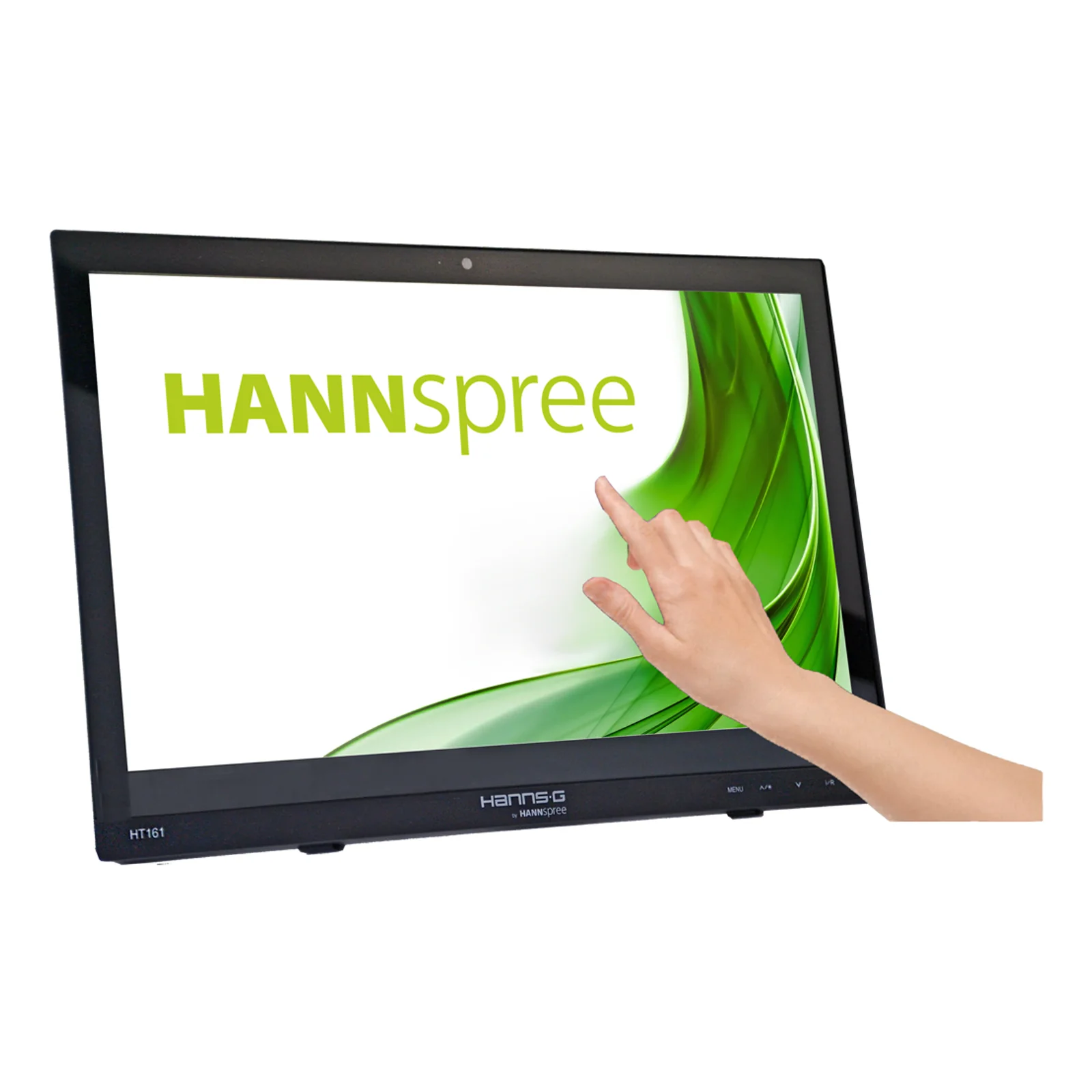 Hannspree HT161HNB écran plat de PC 39,6 cm (15.6") 1366 x 768 pixels HD LED Écran tactile Dessus de table Noir