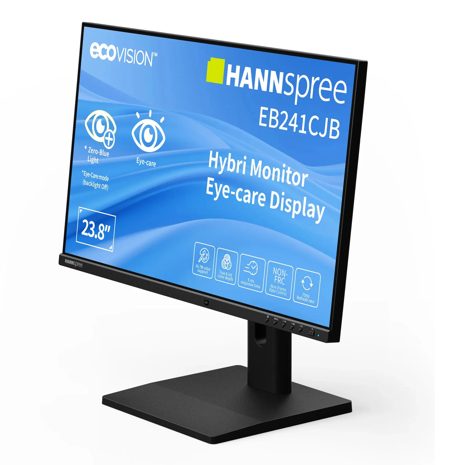 Hannspree Hybri Monitor EB241CJB écran plat de PC 60,5 cm (23.8") 1920 x 1080 pixels Full HD LCD Noir