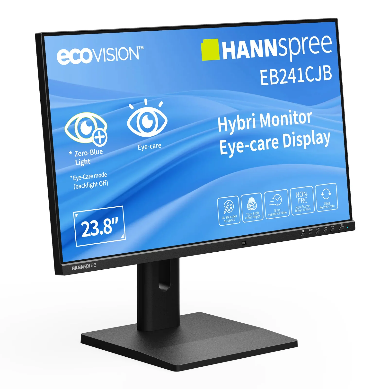 Hannspree Hybri Monitor EB241CJB écran plat de PC 60,5 cm (23.8") 1920 x 1080 pixels Full HD LCD Noir
